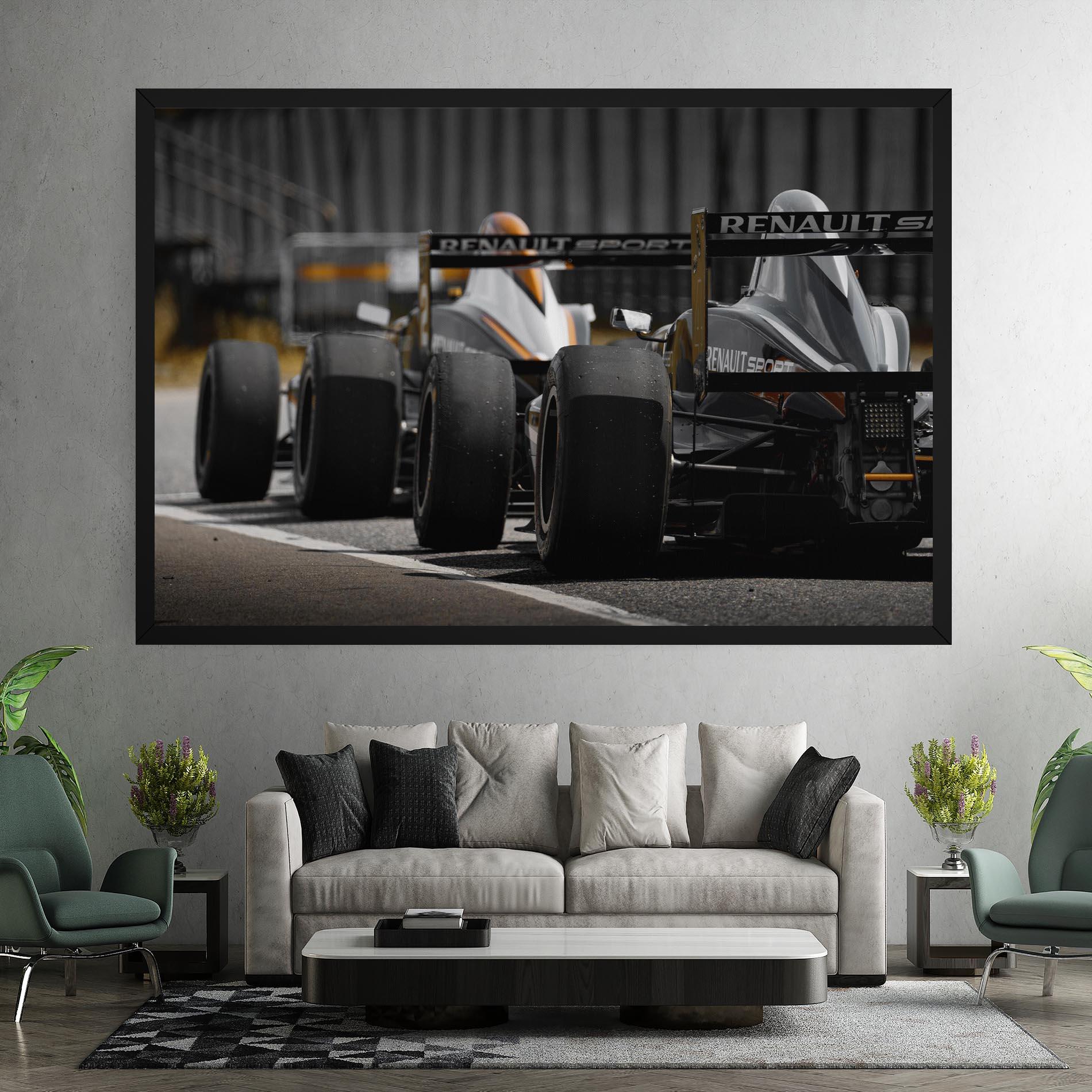 Картина на платно Grey F1 Cars mockup 7