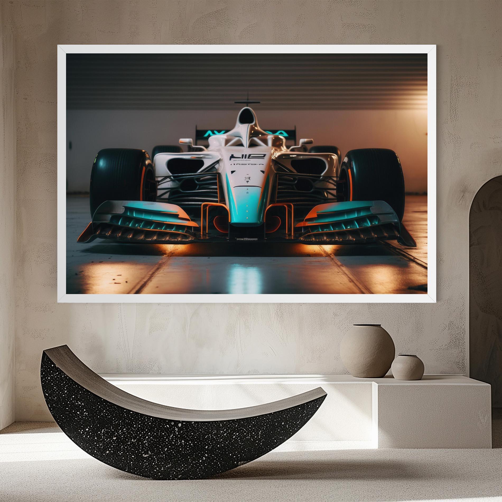 Картина на платно Blue White F1 mockup 8
