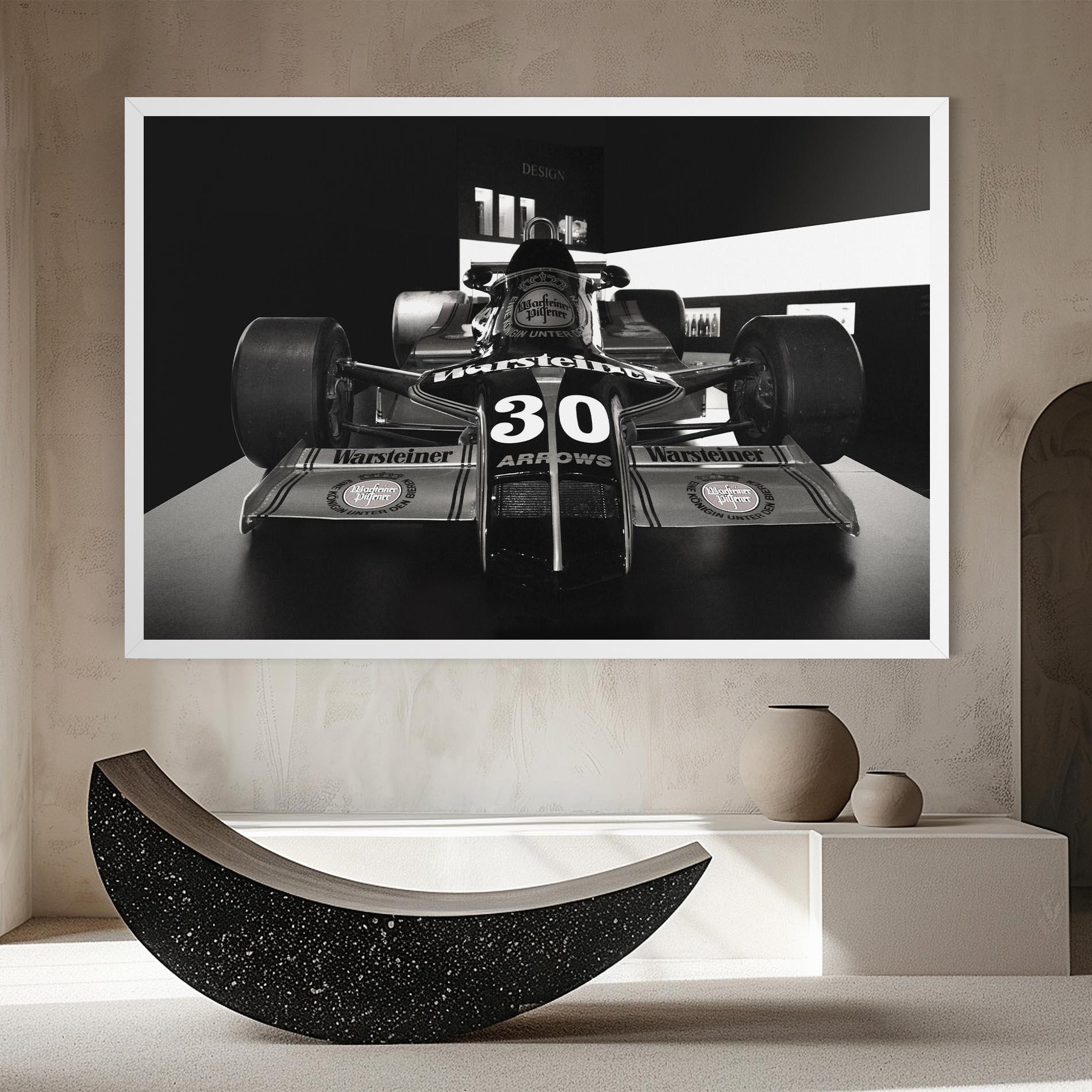 Картина на платно Formula 1 Car Grey mockup 8