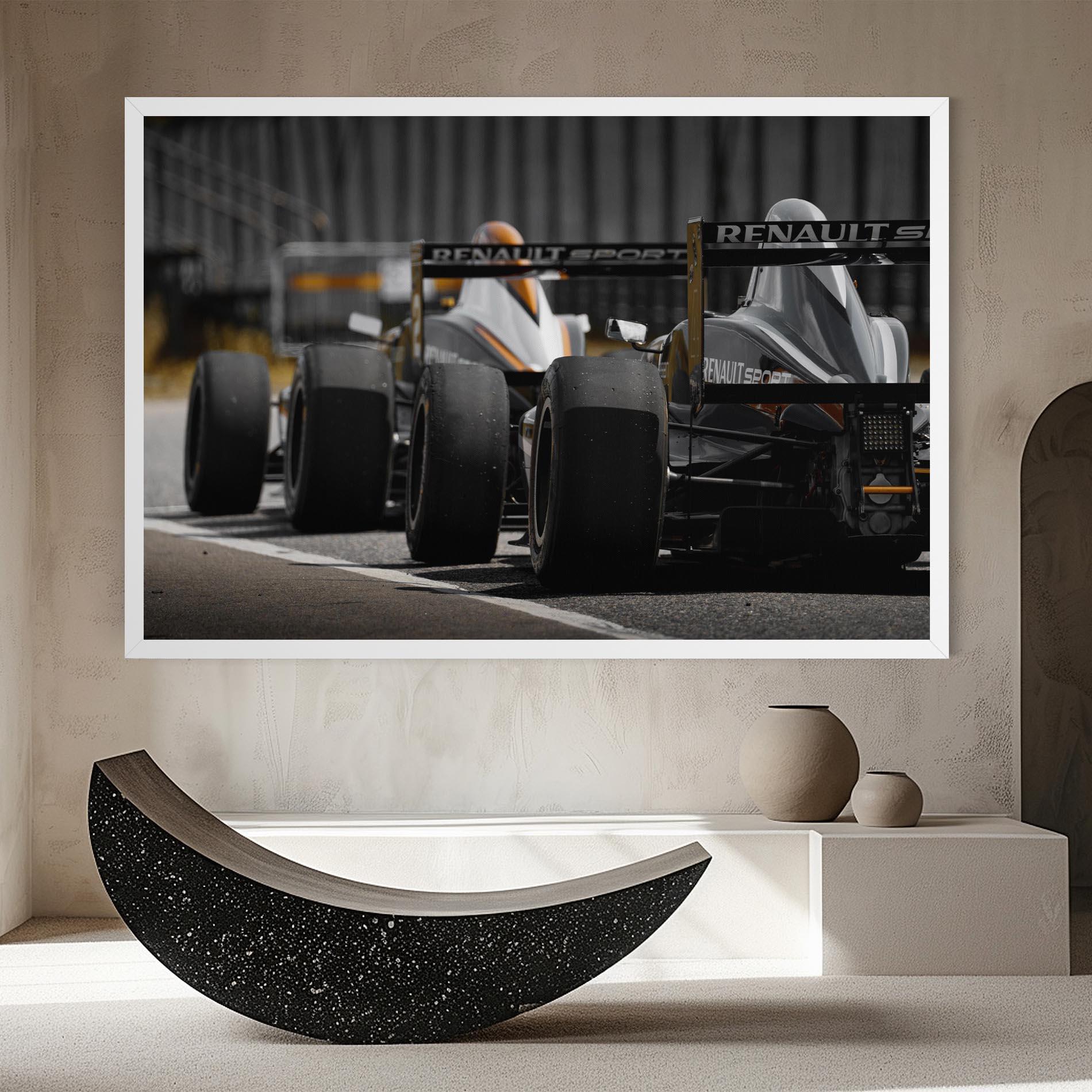 Картина на платно Grey F1 Cars mockup 8