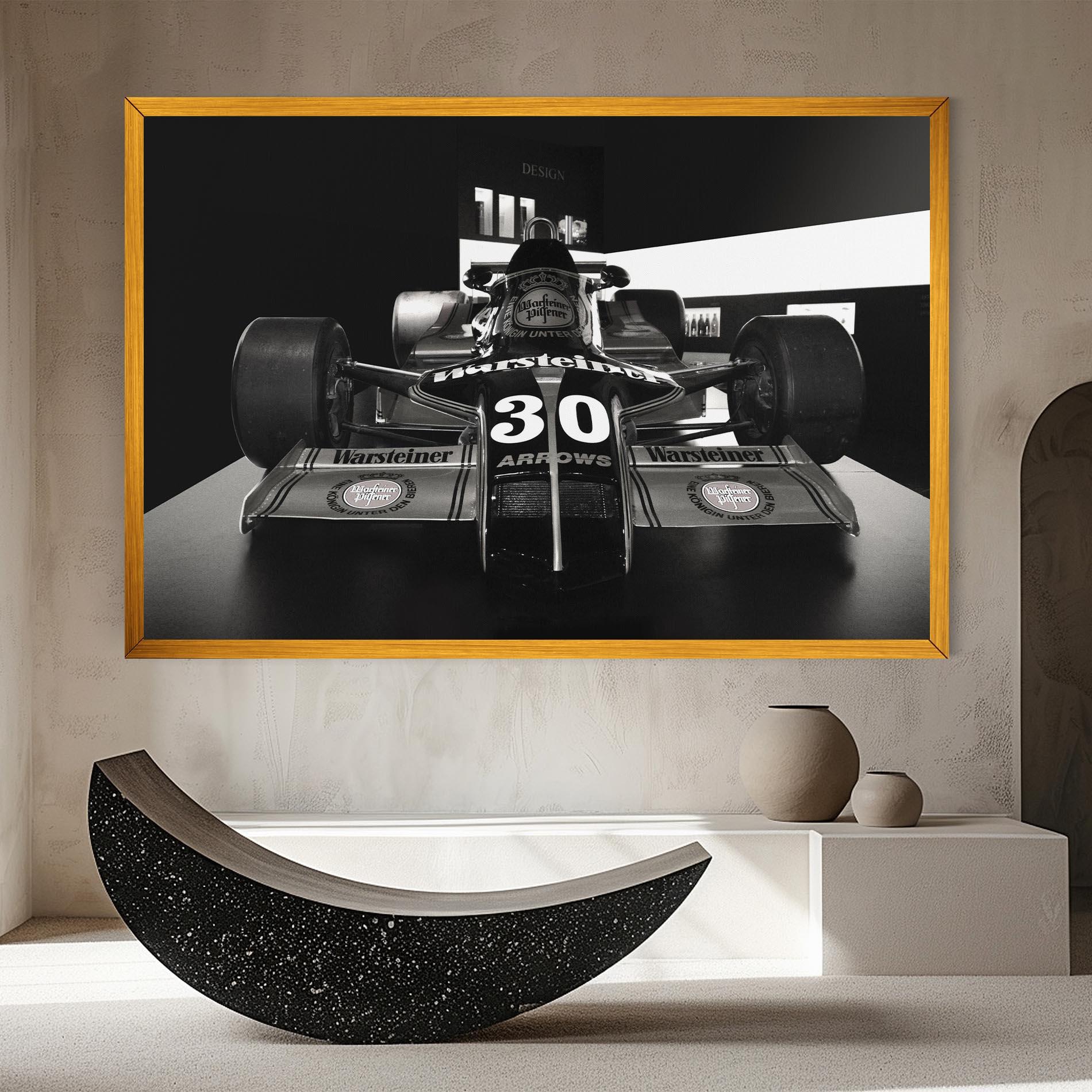 Картина на платно Formula 1 Car Grey mockup 8