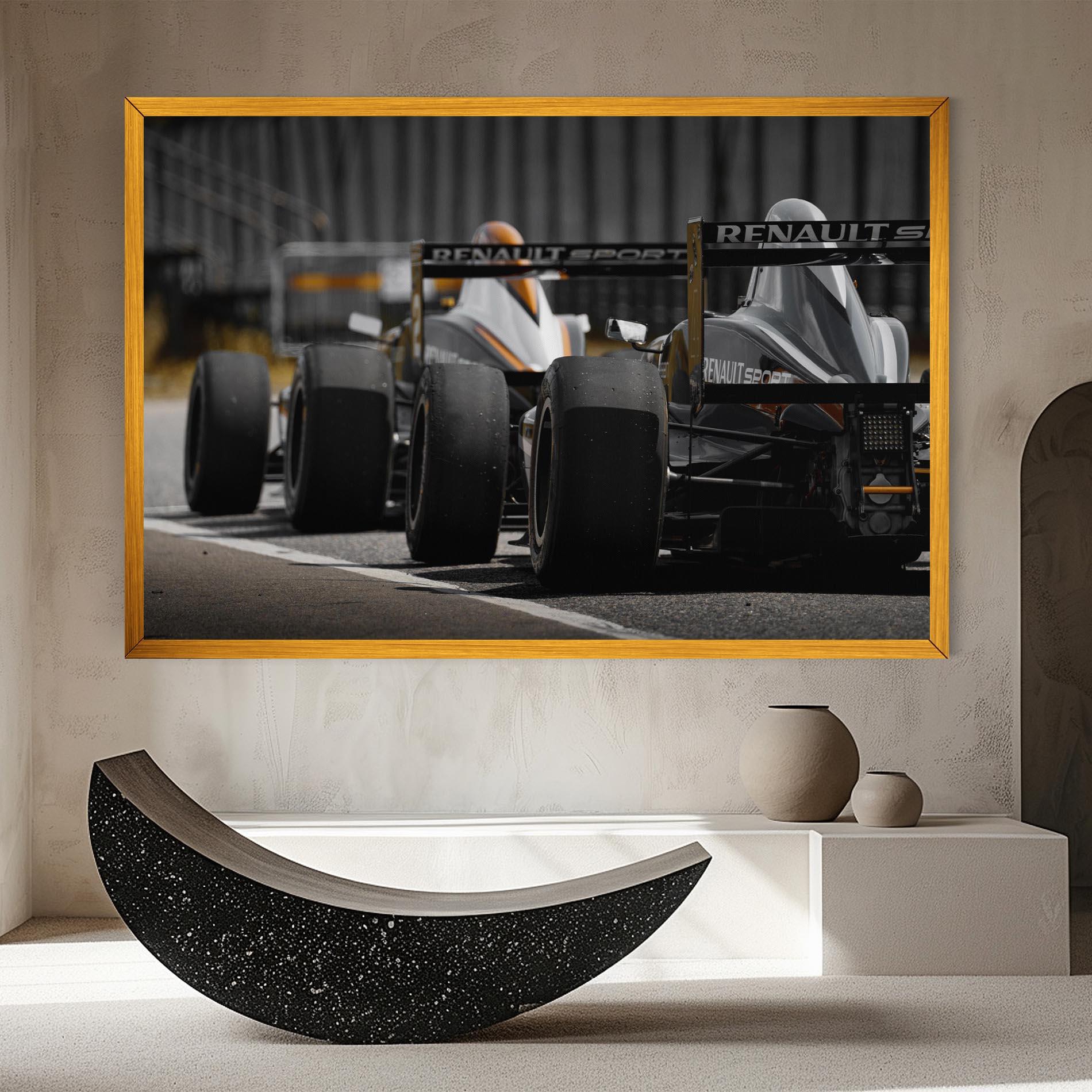 Картина на платно Grey F1 Cars mockup 8
