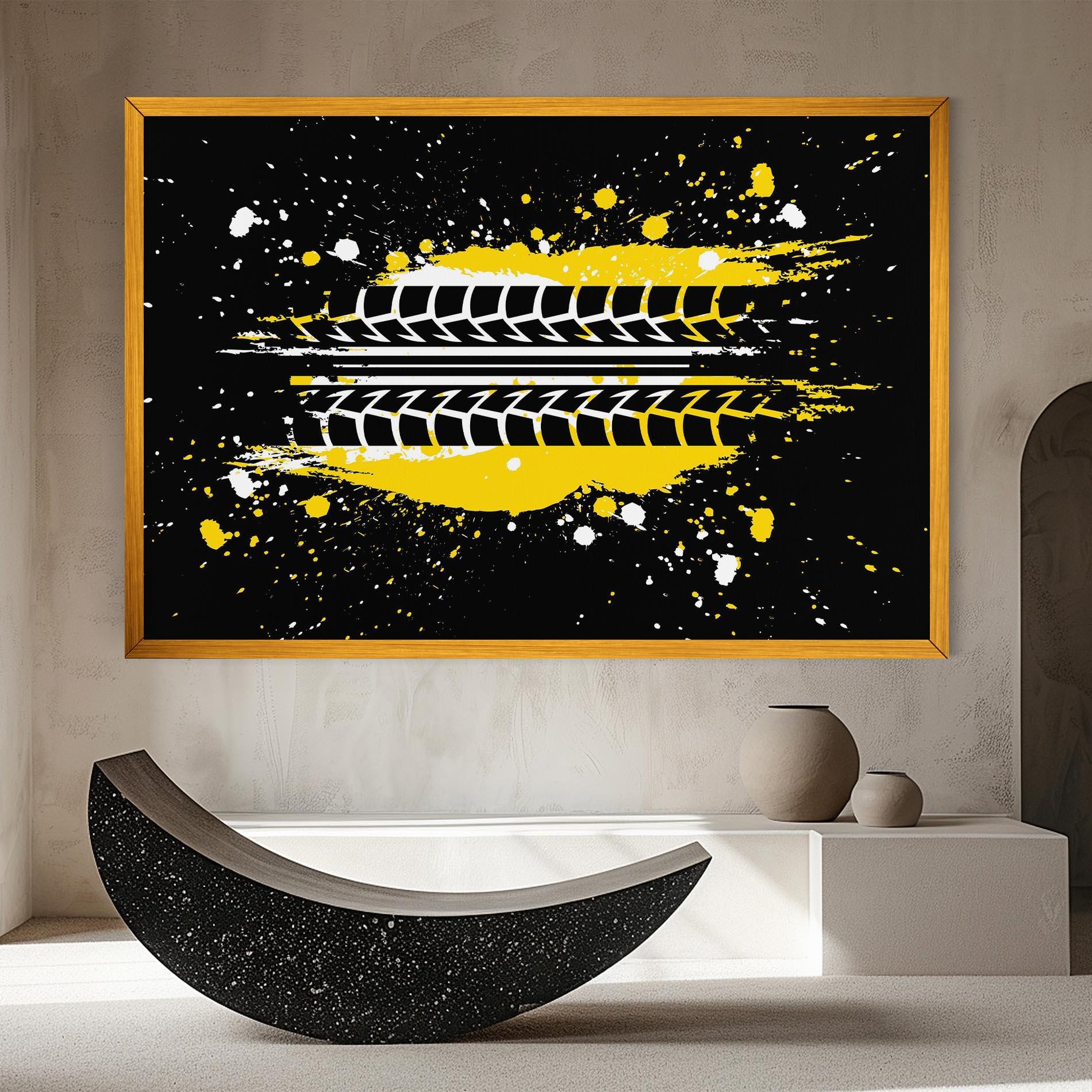 Картина на платно Yellow Traces mockup 8