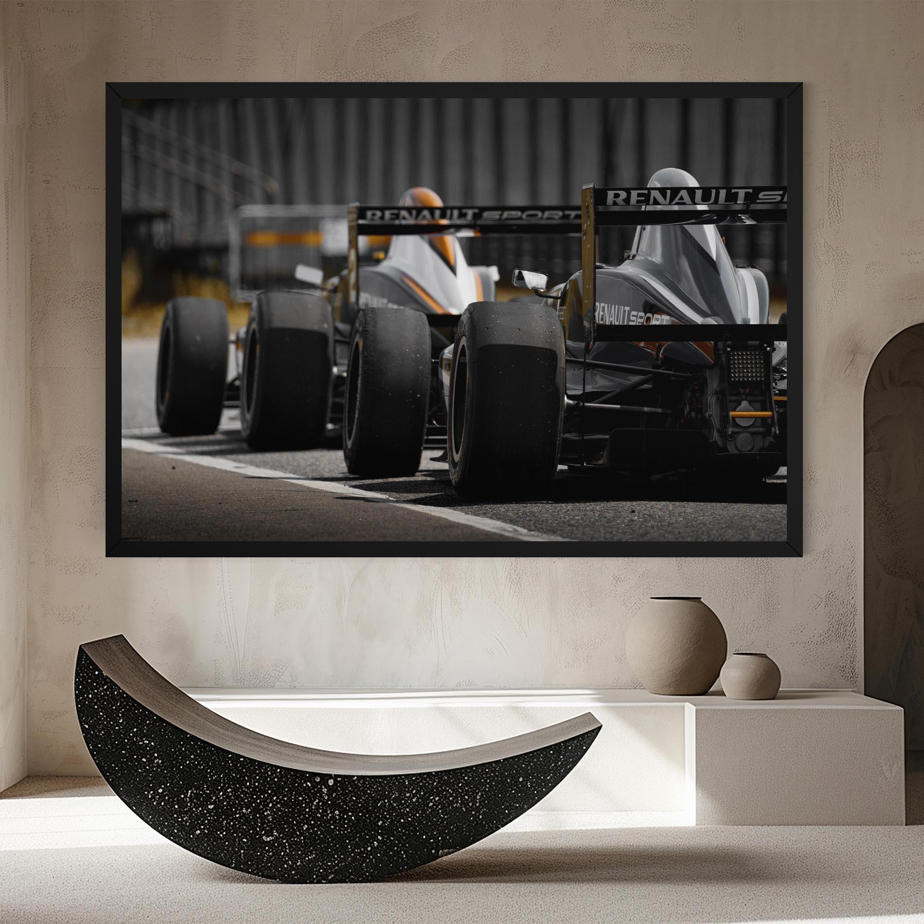 Картина на платно Grey F1 Cars mockup 8