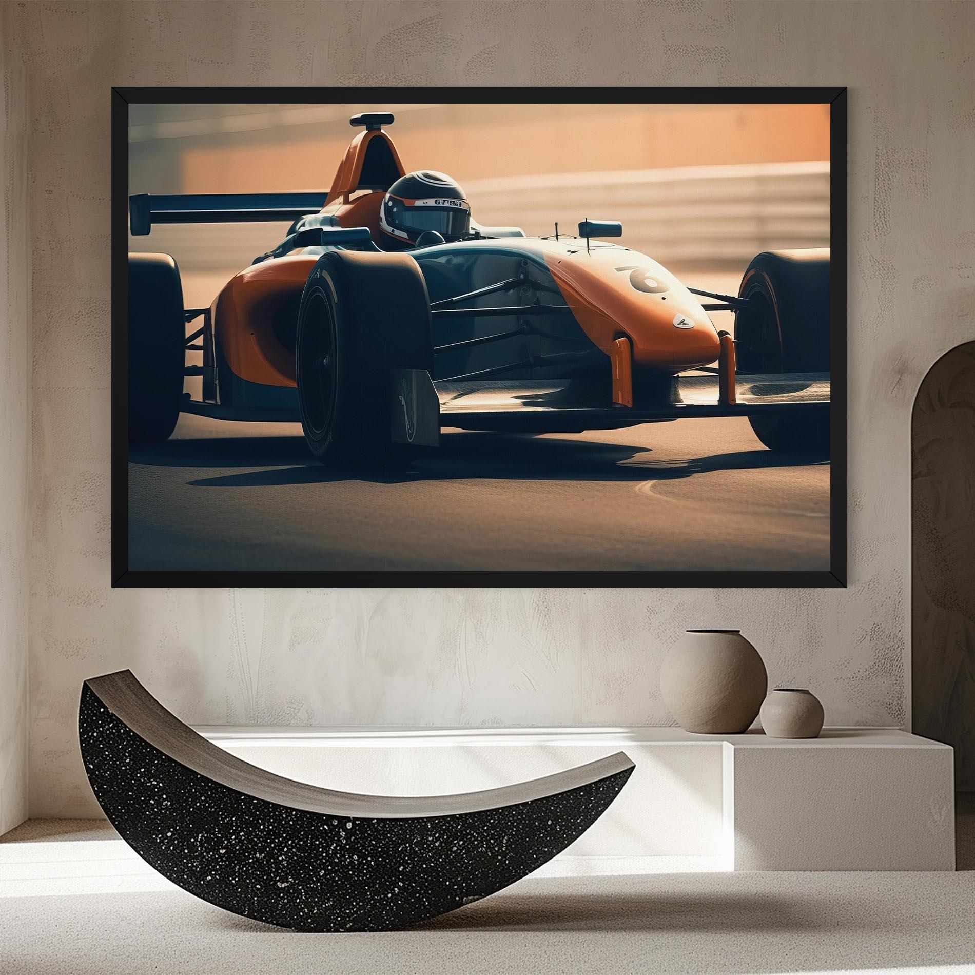 Картина на платно Orange Black F1 mockup 8
