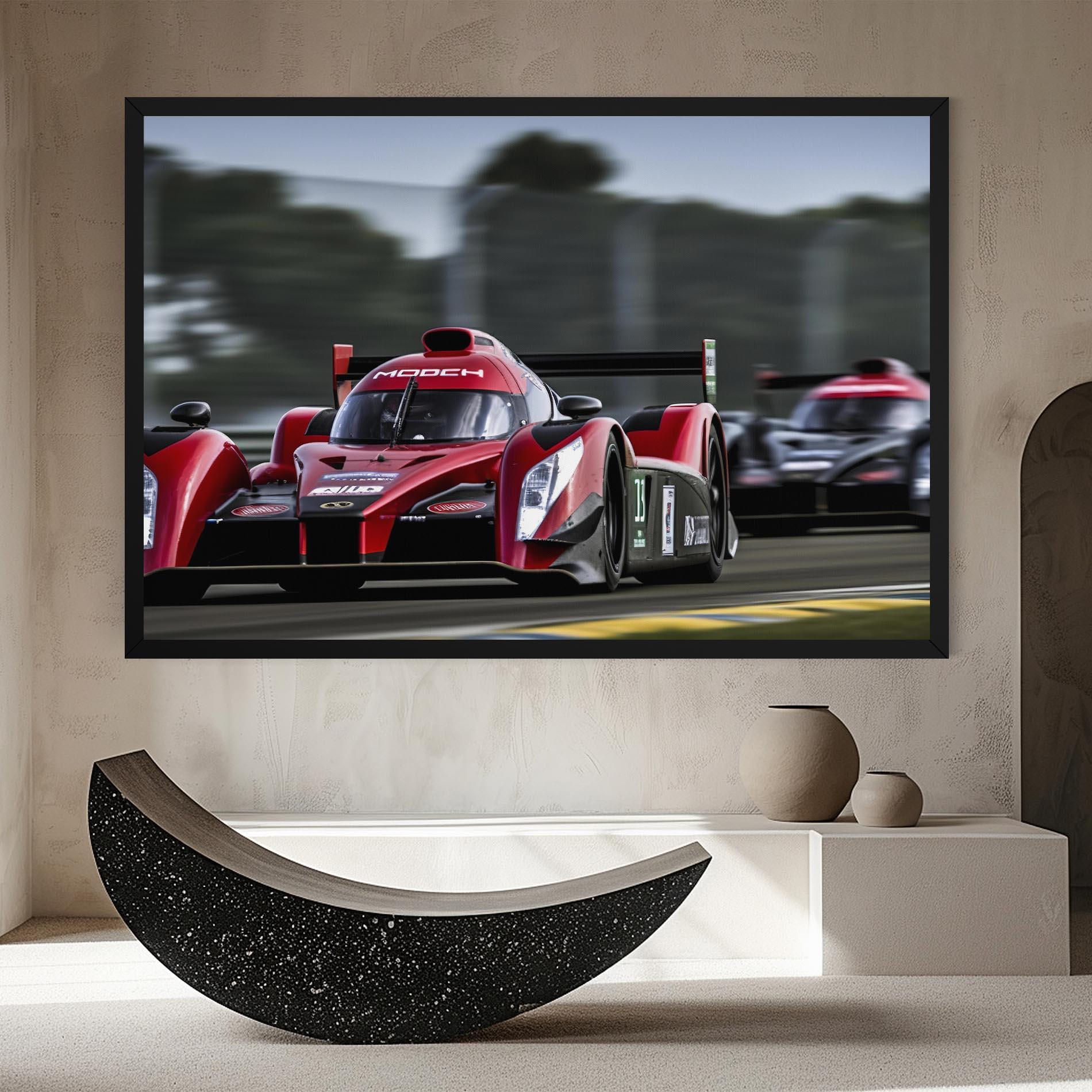 Картина на платно Red Racing Cars mockup 8