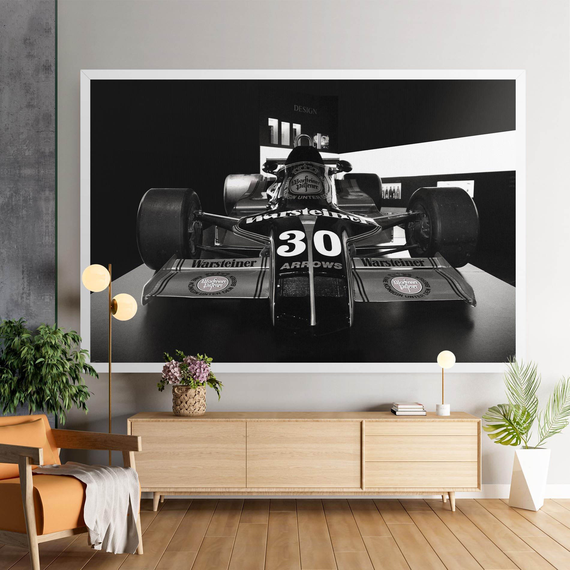 Картина на платно Formula 1 Car Grey mockup 9