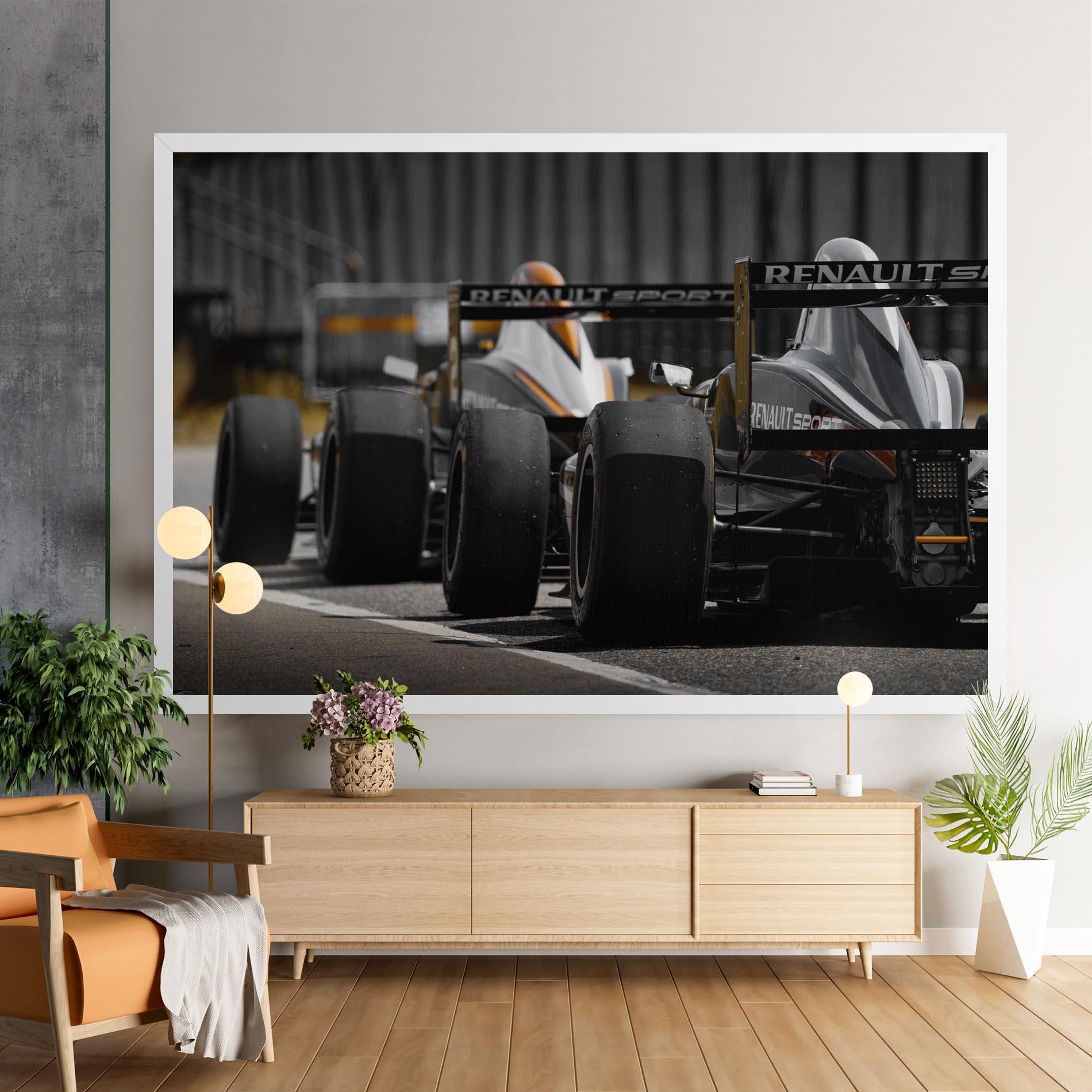 Картина на платно Grey F1 Cars mockup 9