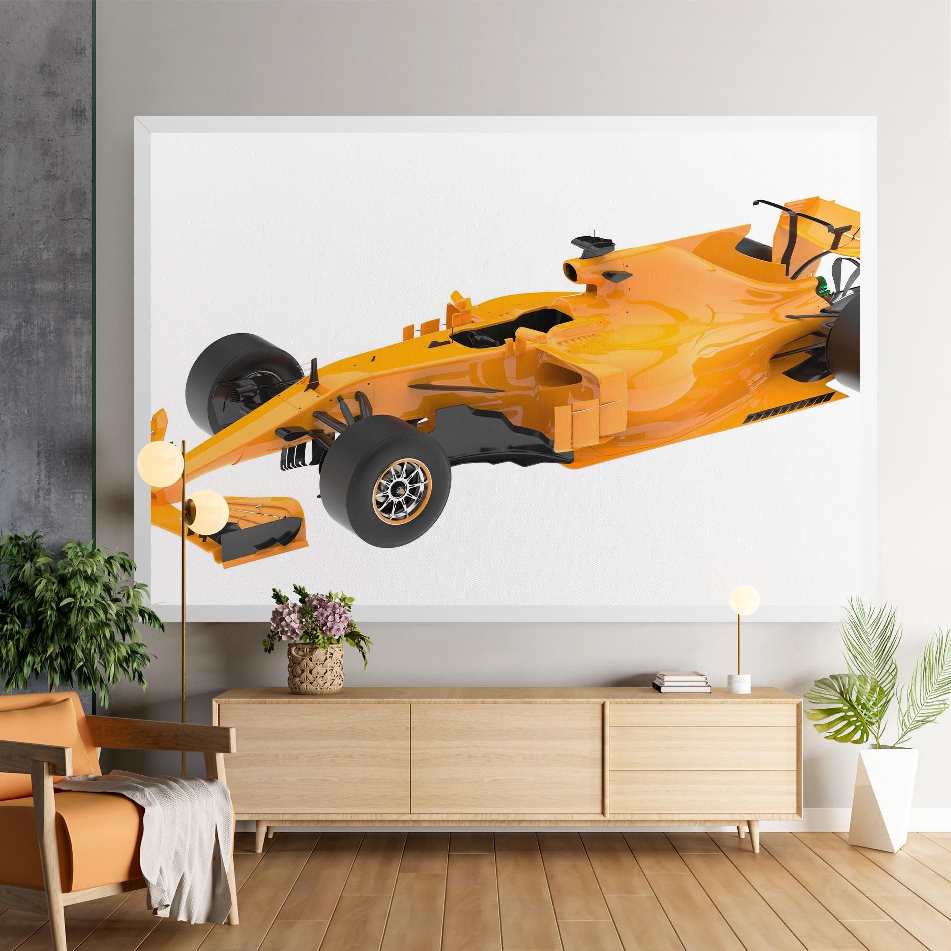 Yellow F1 Toy mockup 9