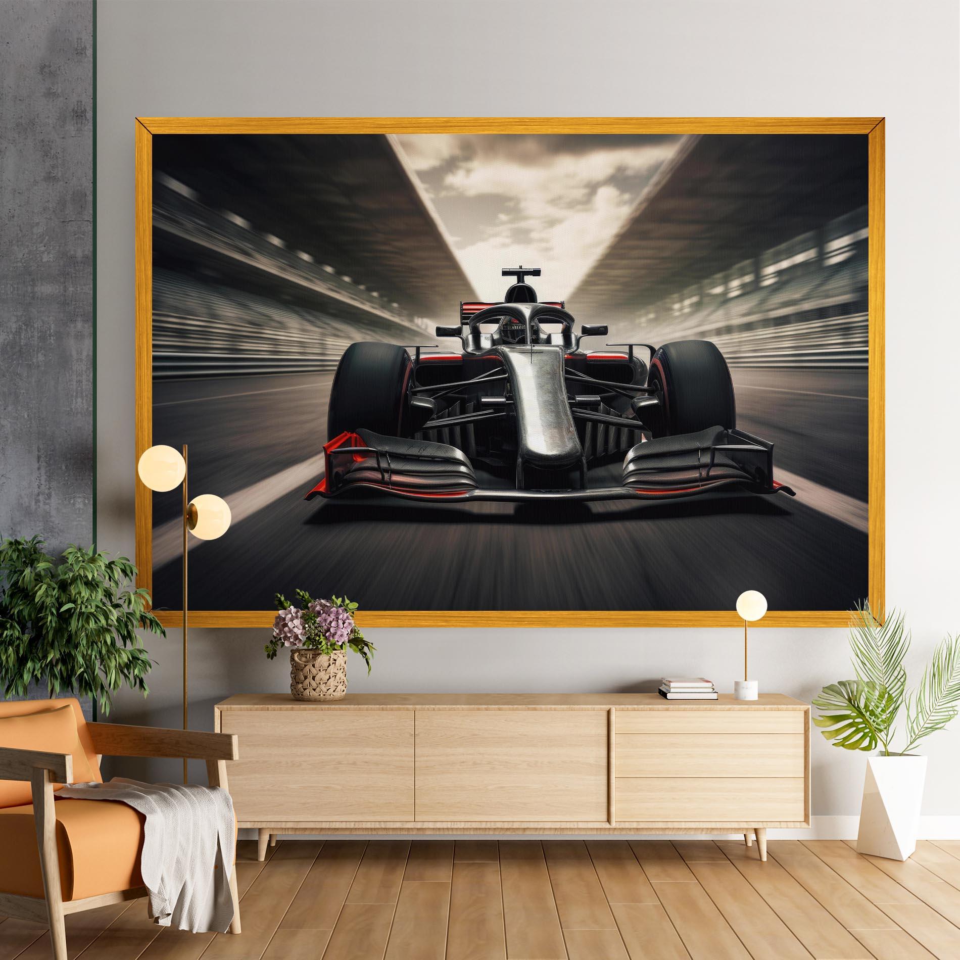 Картина на платно Black Red F1 mockup 9