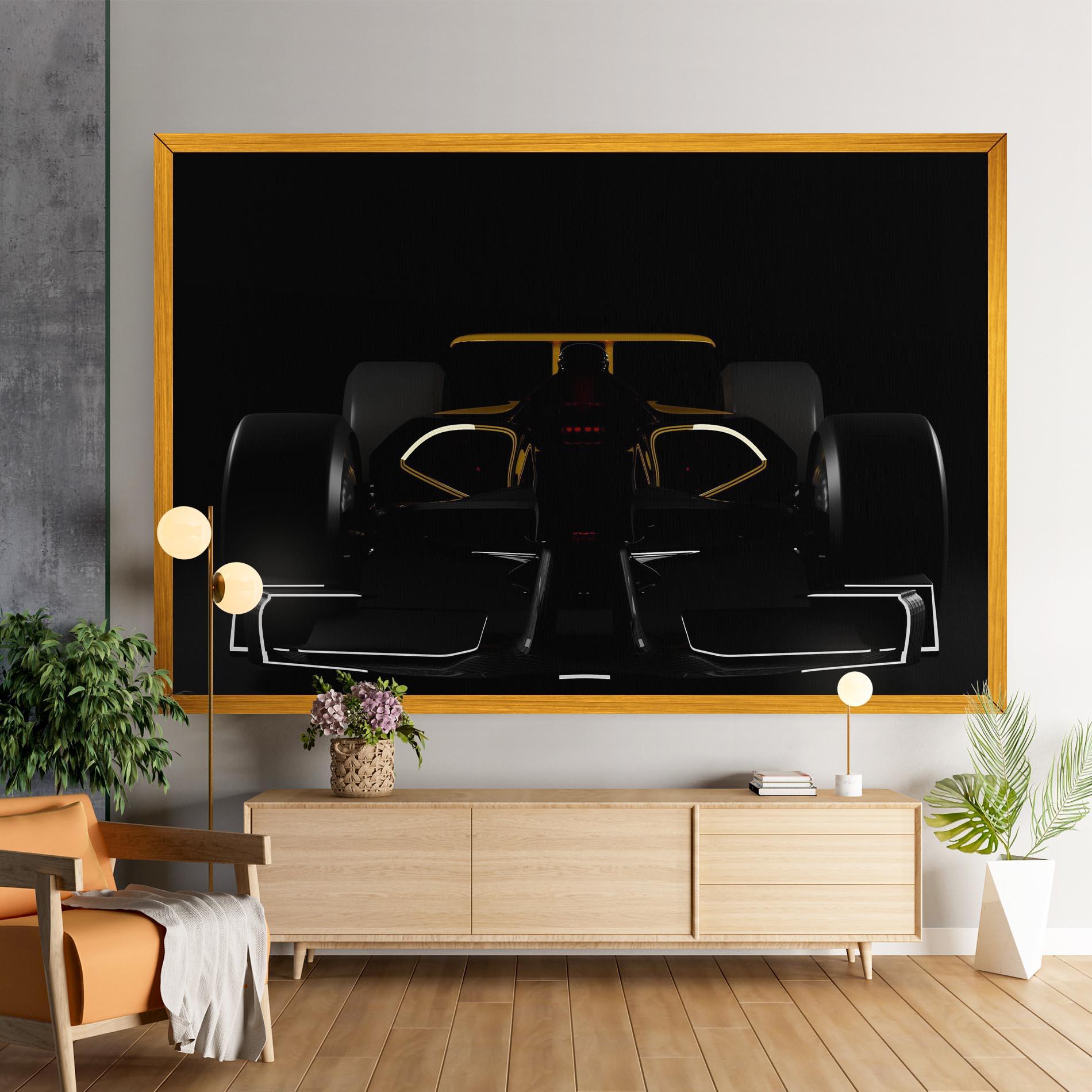 Картина на платно Dark F1 Car mockup 9