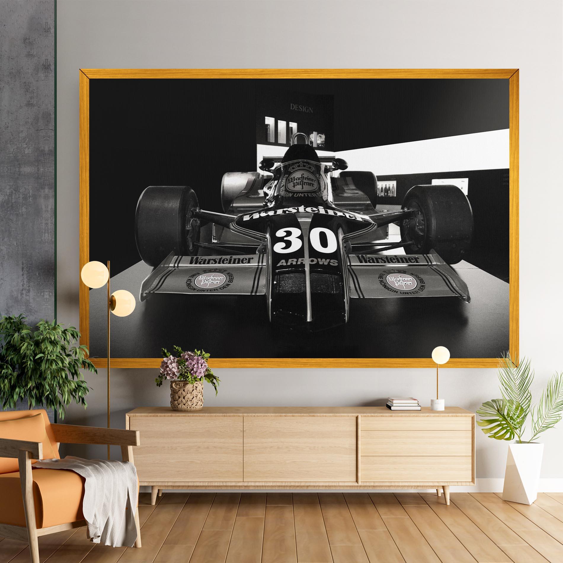 Картина на платно Formula 1 Car Grey mockup 9