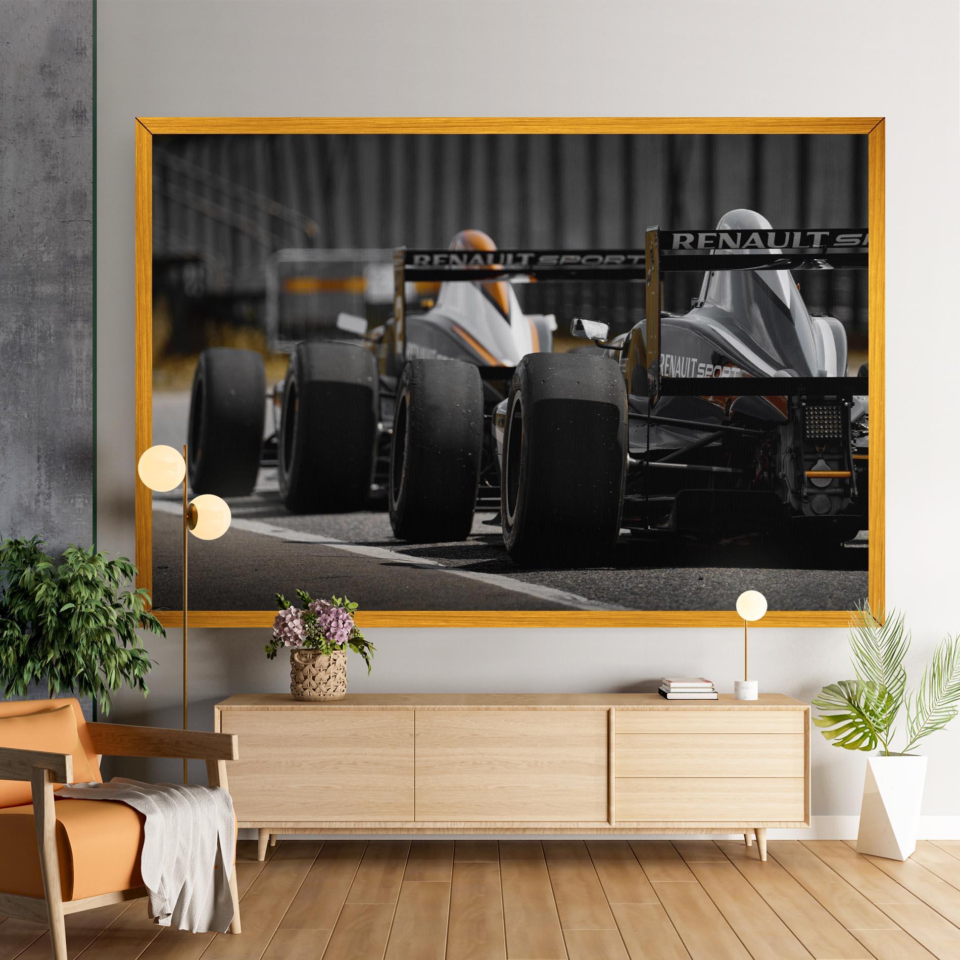 Картина на платно Grey F1 Cars mockup 9