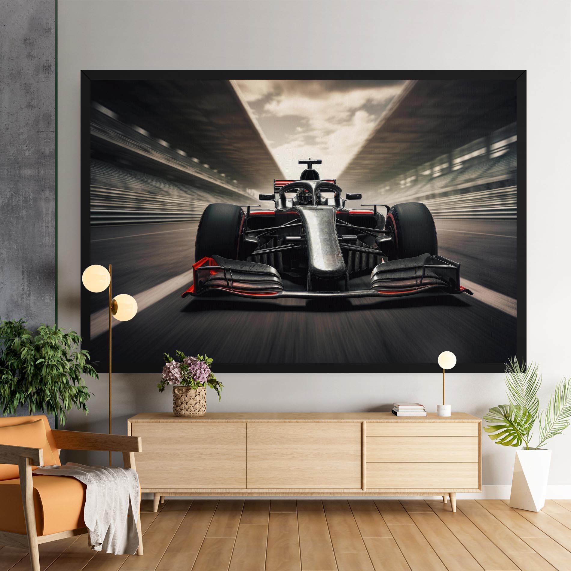 Картина на платно Black Red F1 mockup 9