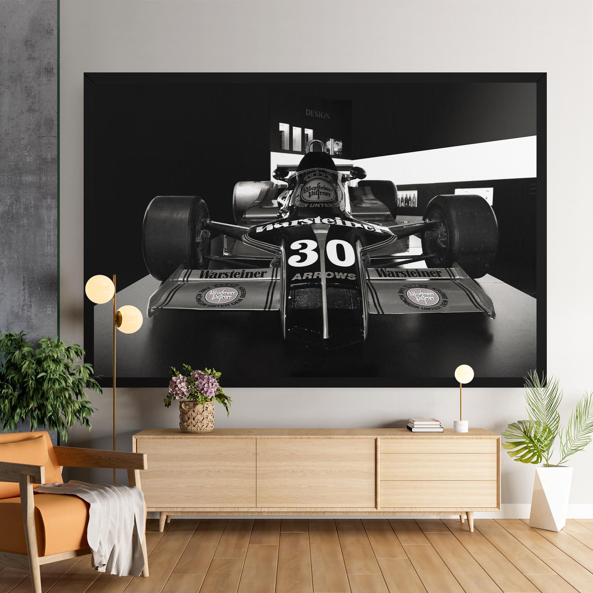 Картина на платно Formula 1 Car Grey mockup 9