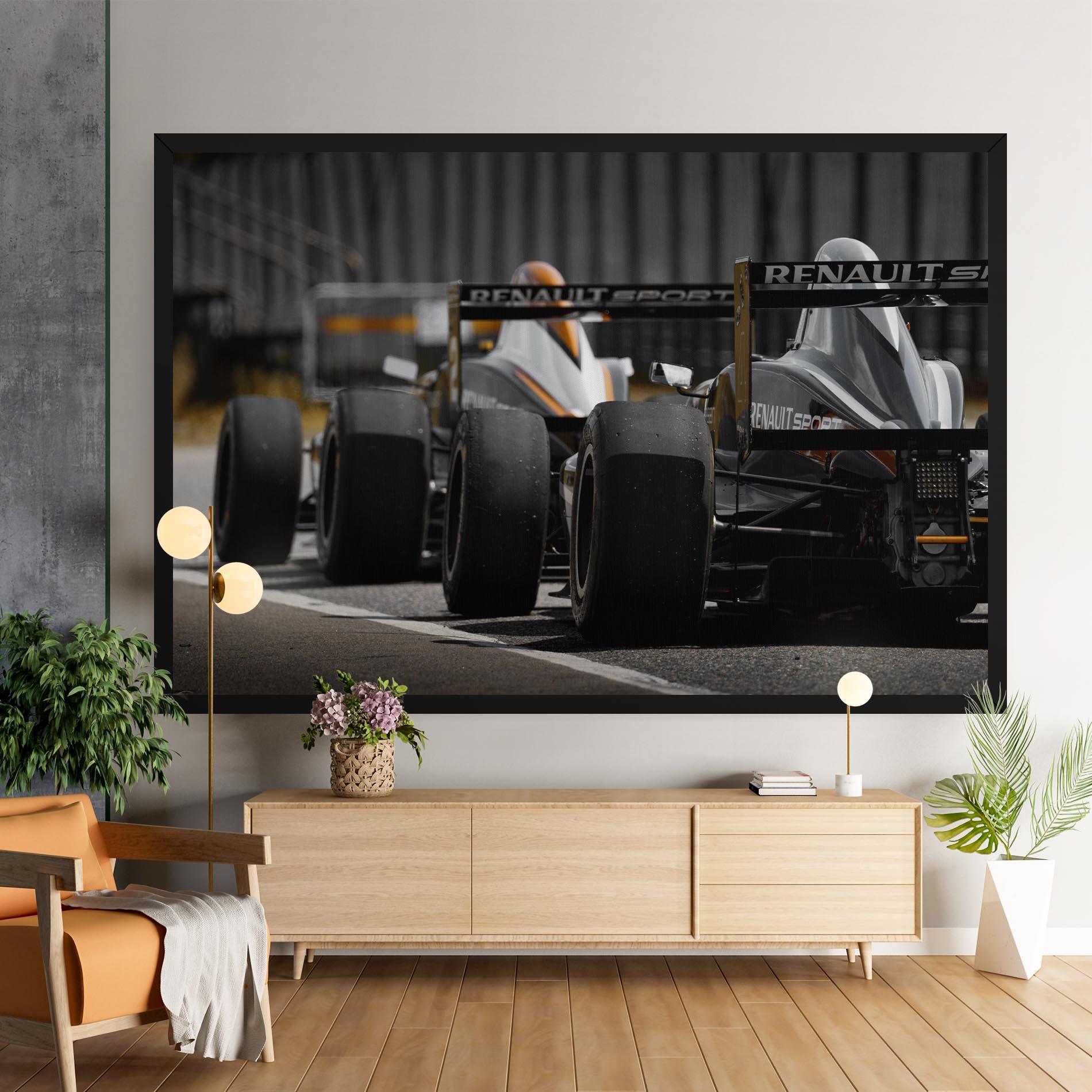 Картина на платно Grey F1 Cars mockup 9
