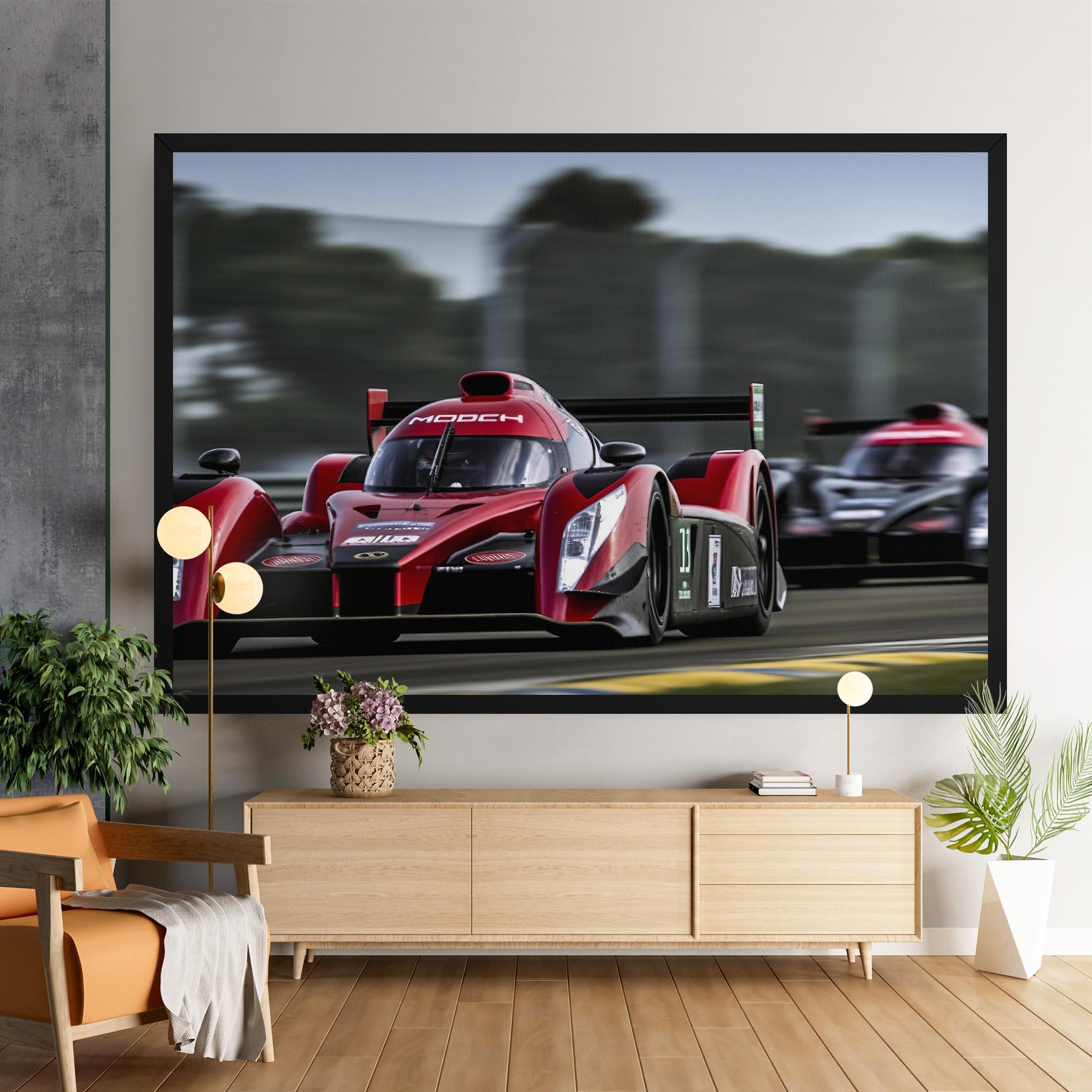 Картина на платно Red Racing Cars mockup 9