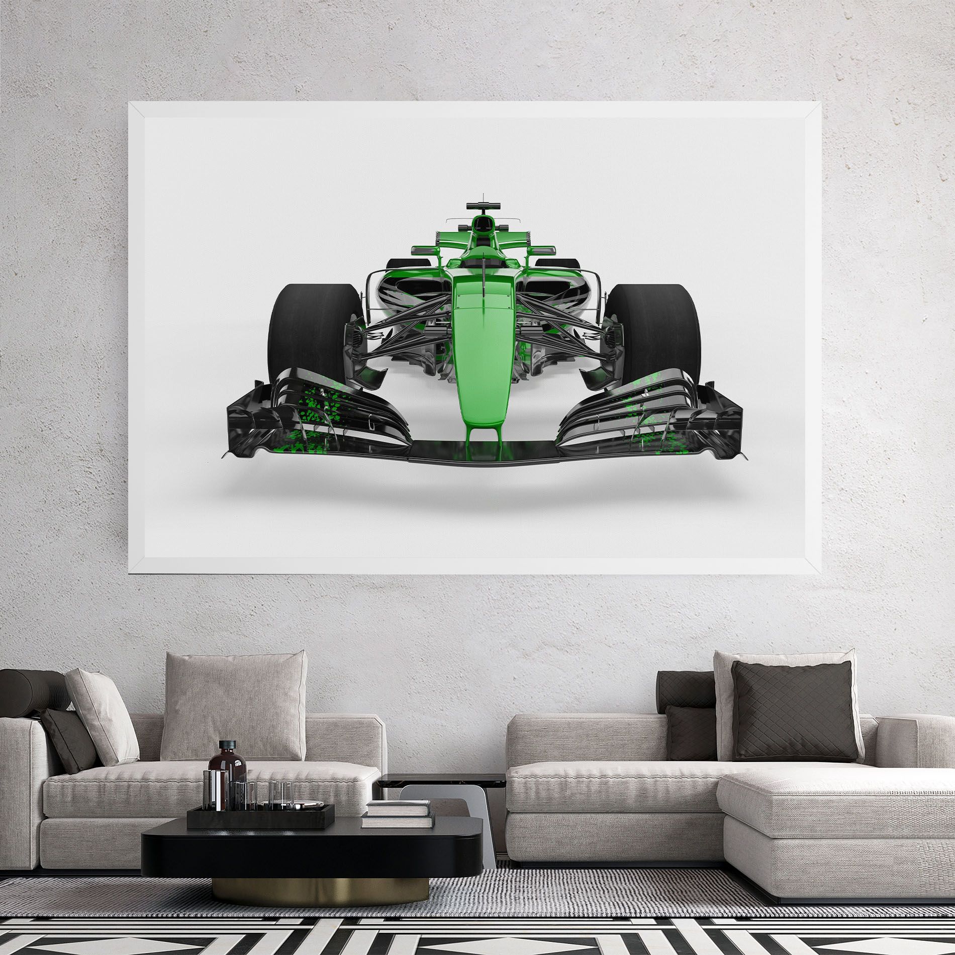 Green F1 Car mockup 2