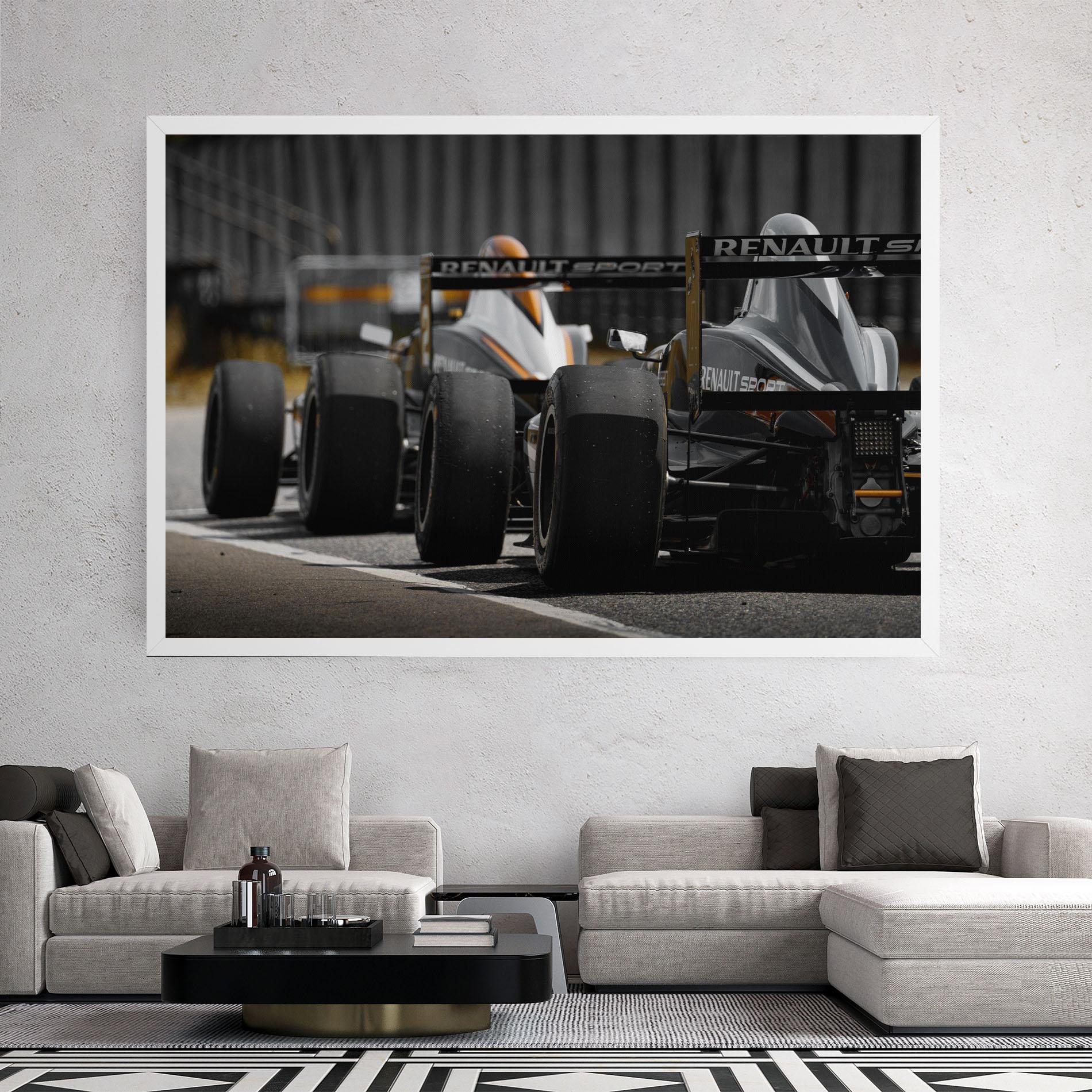Картина на платно Grey F1 Cars mockup 2