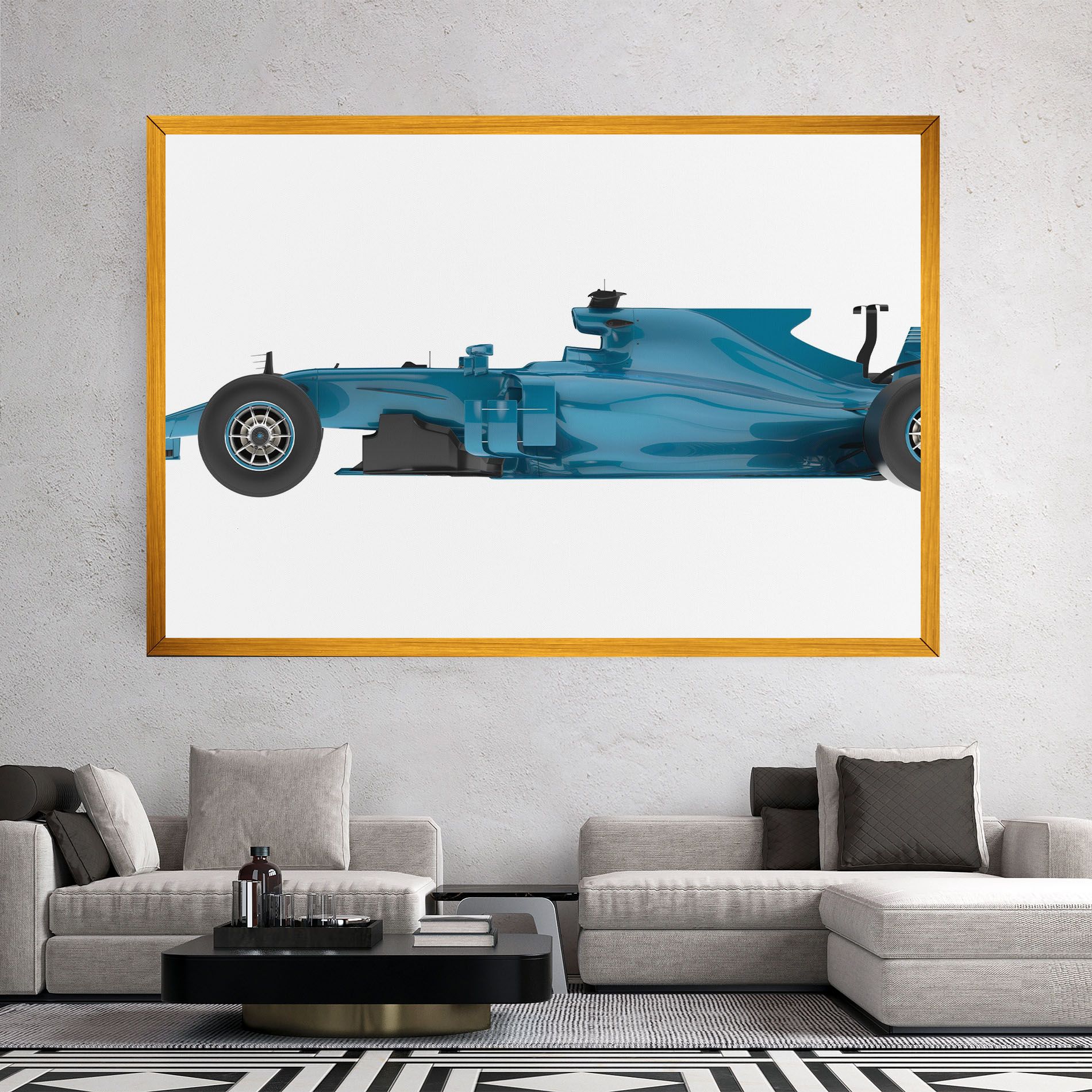 Blue F1 Toy mockup 2