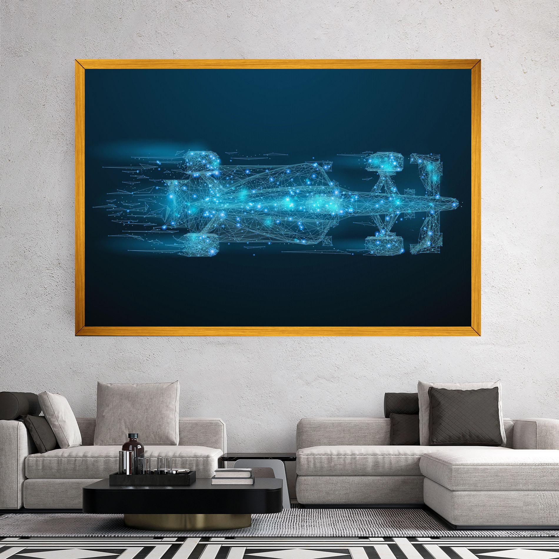 Картина на платно Blue Light F1 mockup 2
