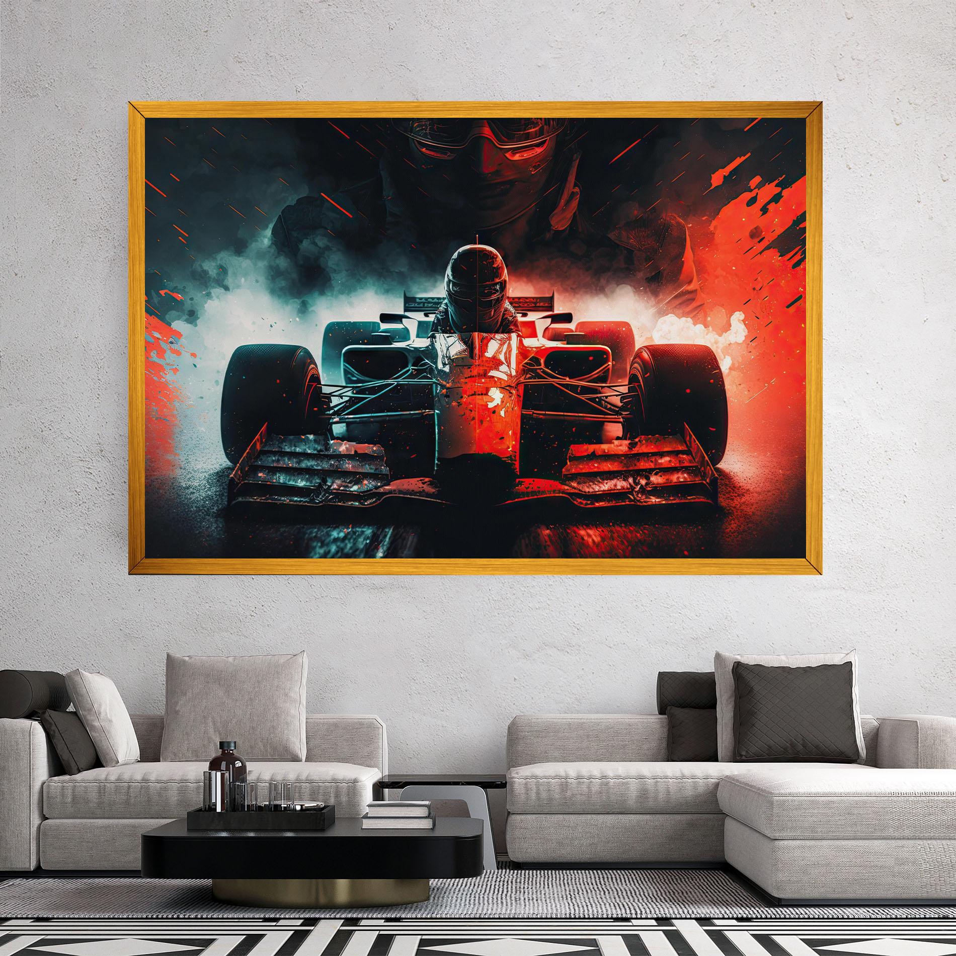 Картина на платно Blue Red F1 mockup 2