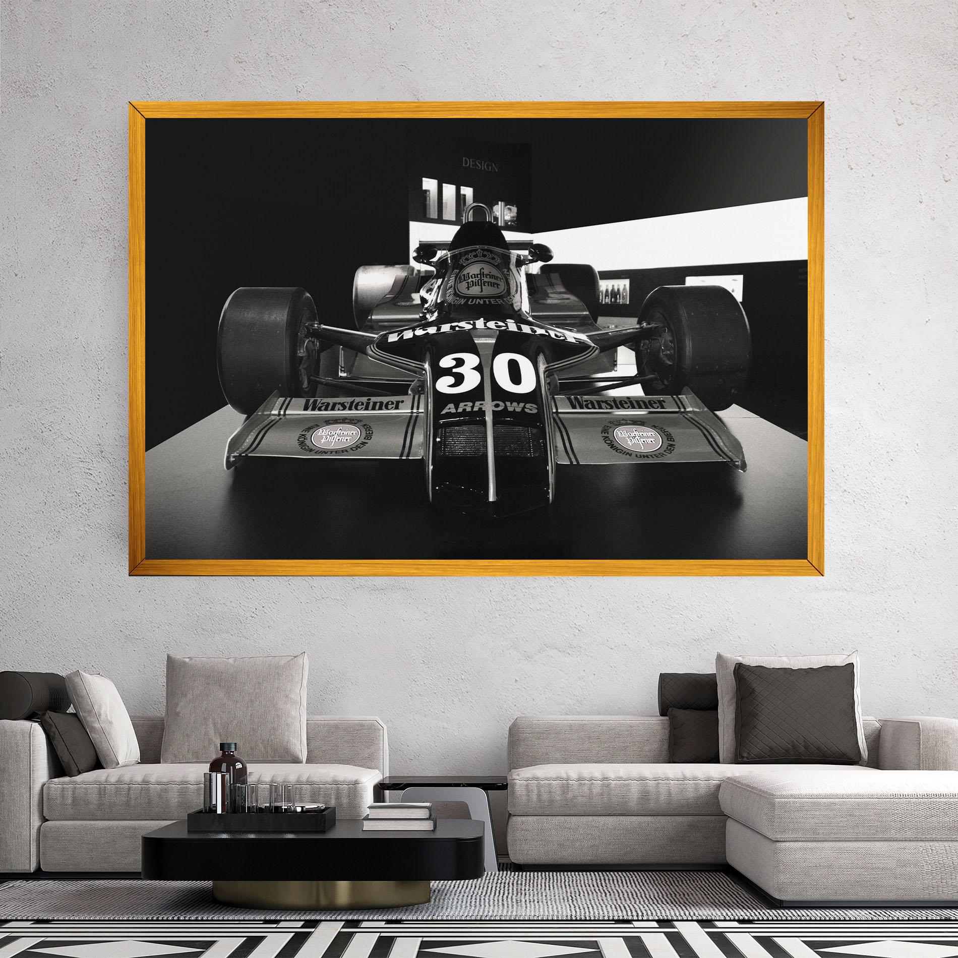 Картина на платно Formula 1 Car Grey mockup 2
