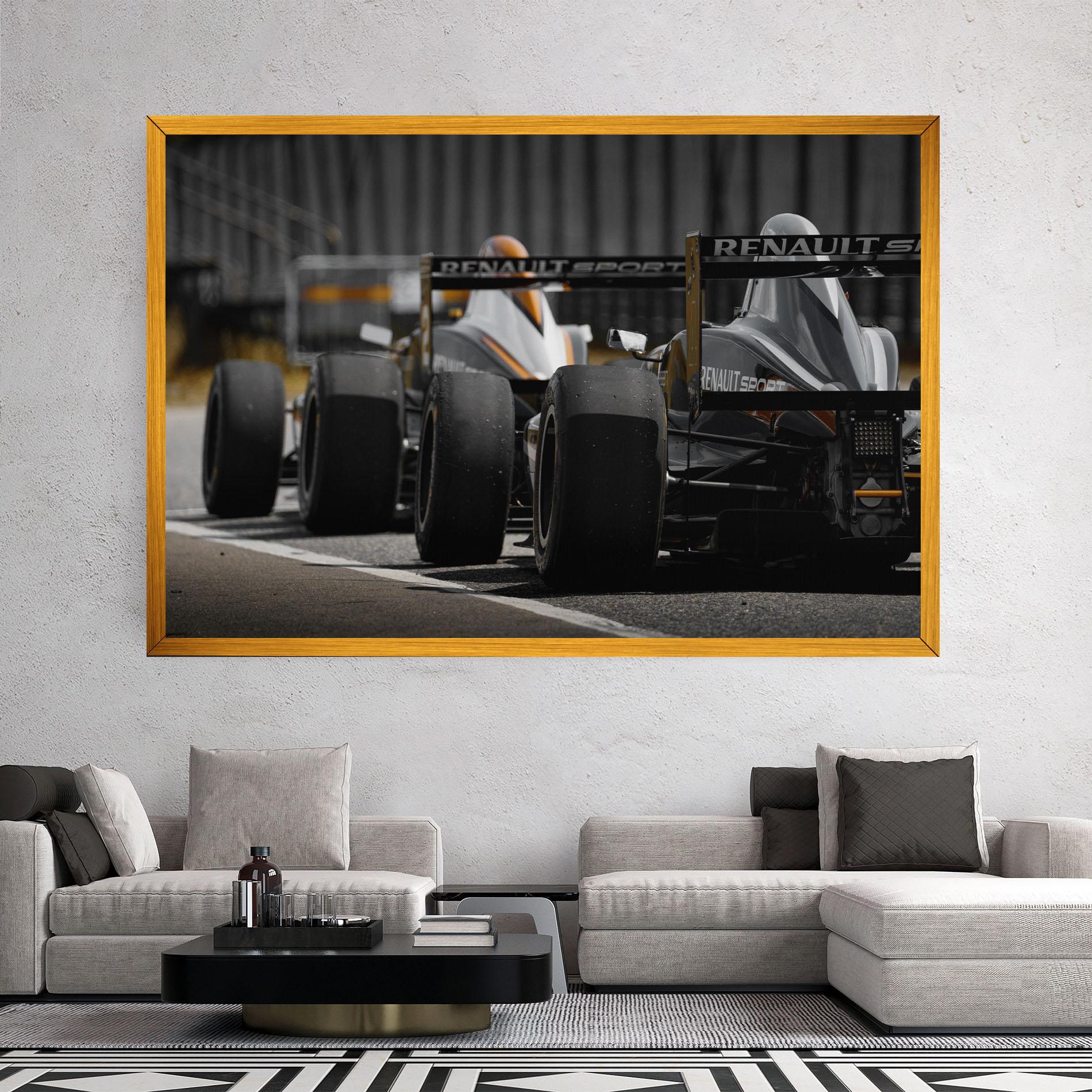 Картина на платно Grey F1 Cars mockup 2
