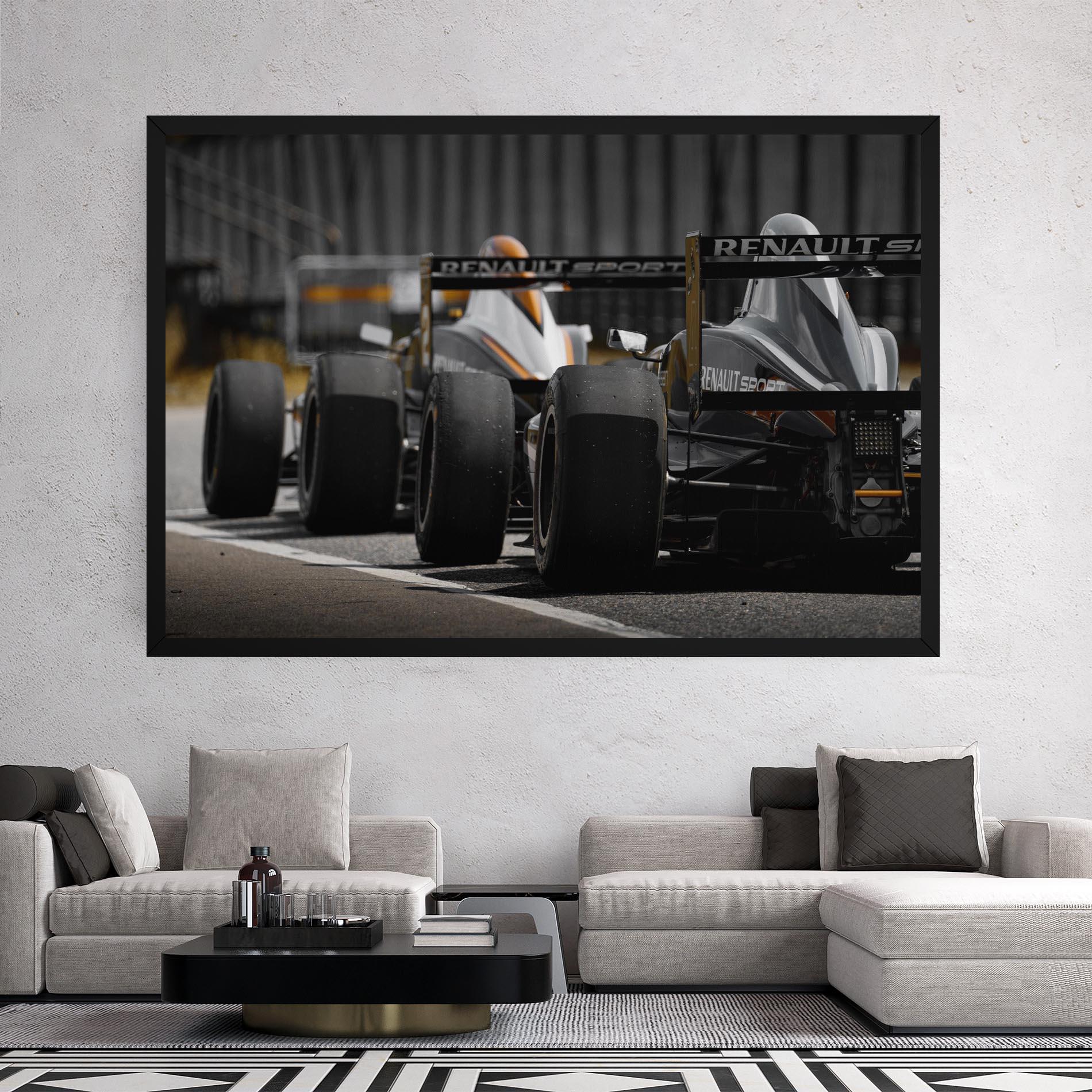 Картина на платно Grey F1 Cars mockup 2