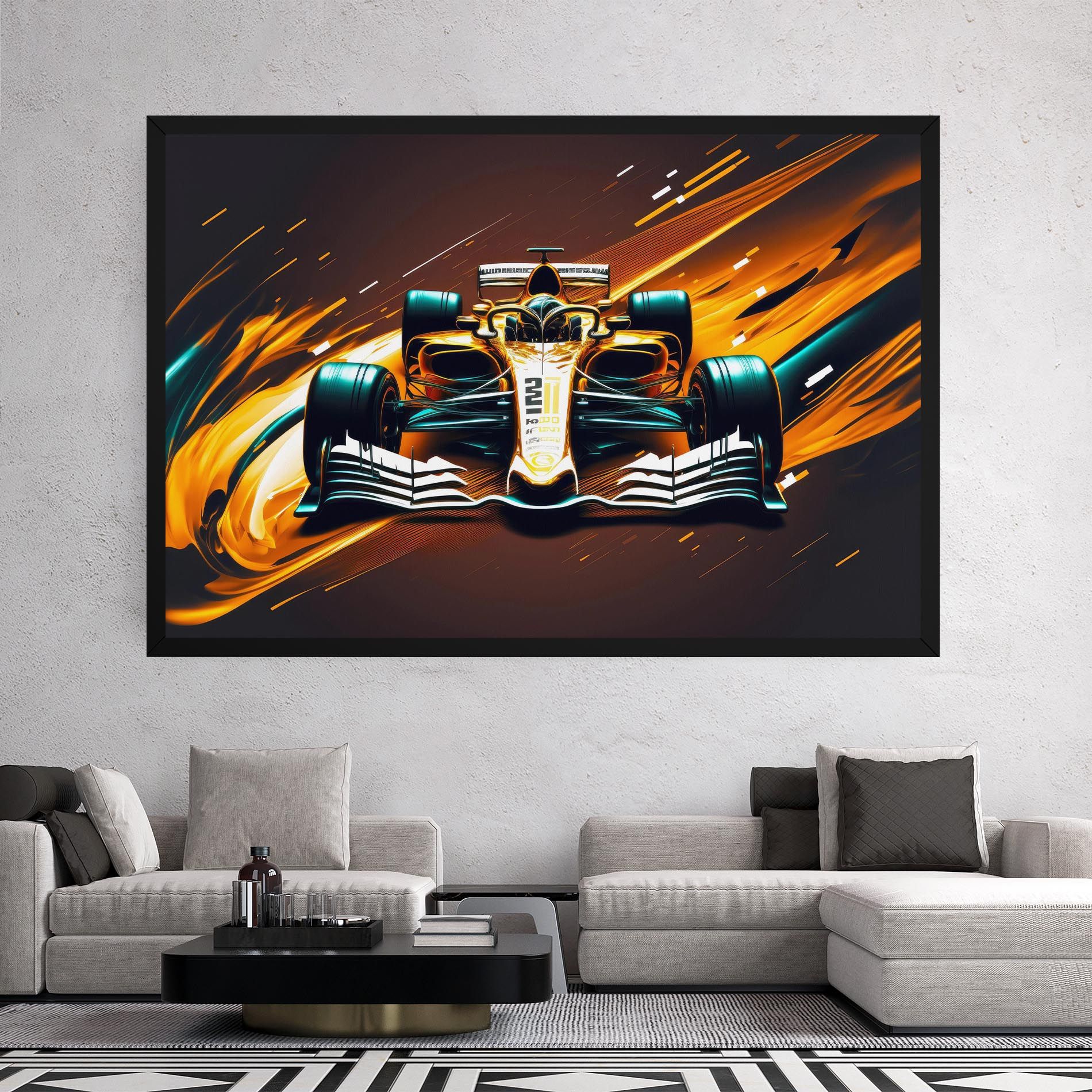 Orange Racing Car mockup 2