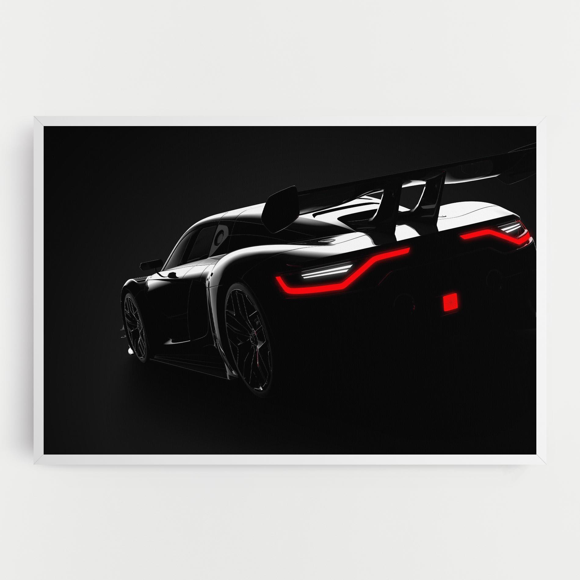 Картина на платно Black Hypercar Car mockup 0