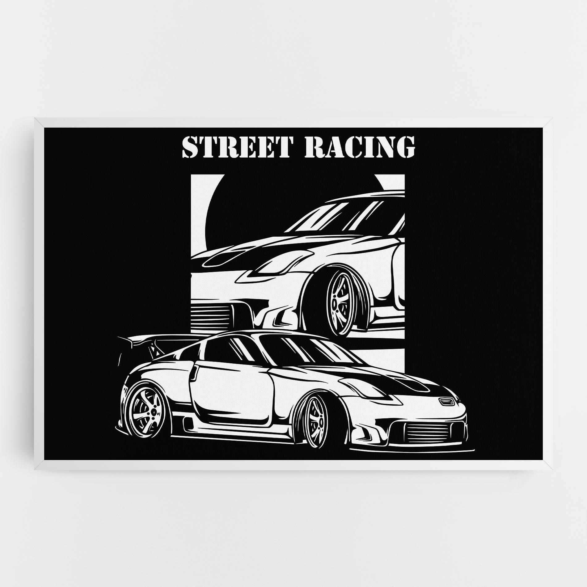 Картина на платно Car Street Racing mockup 0