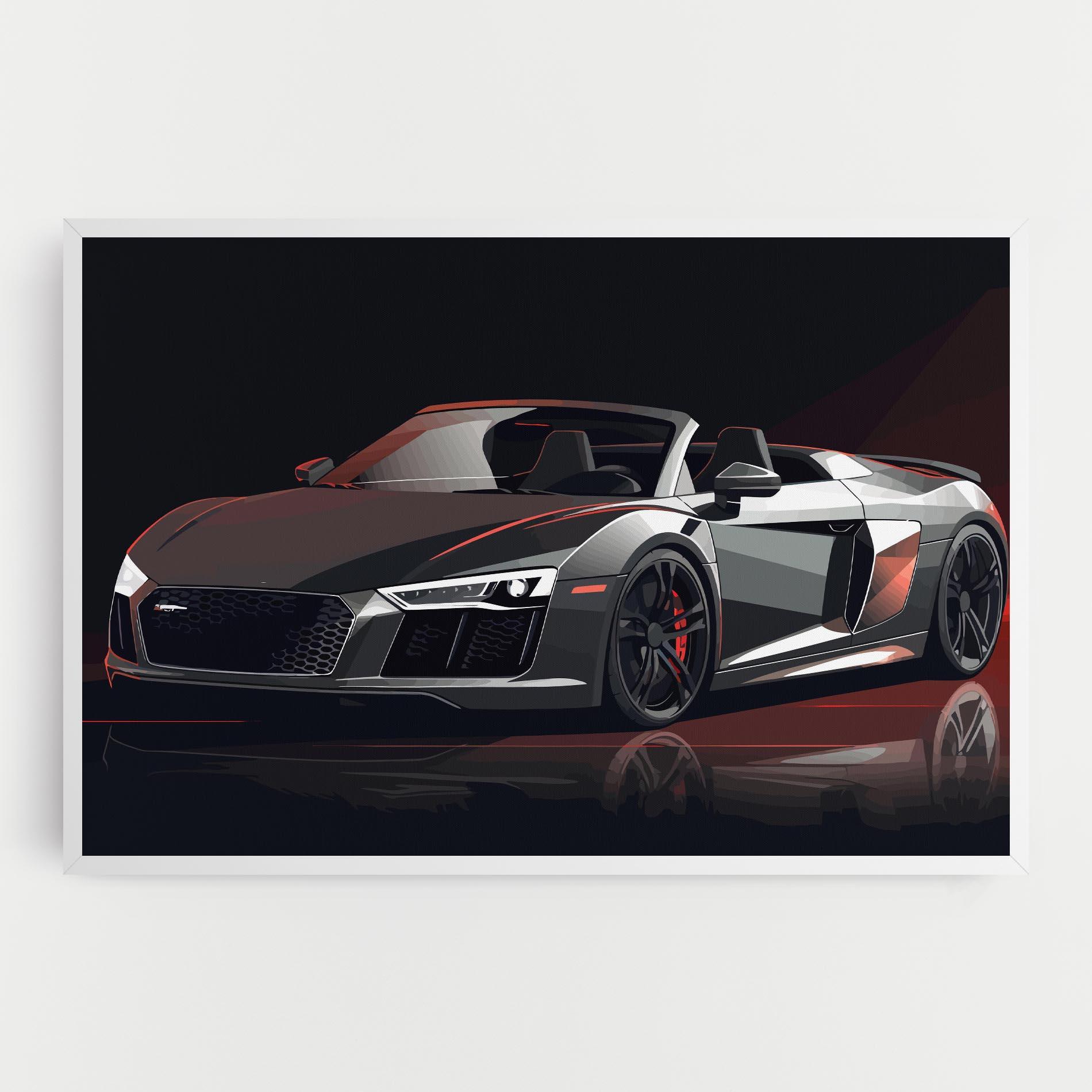 Картина на платно Cool Grey Car mockup 0