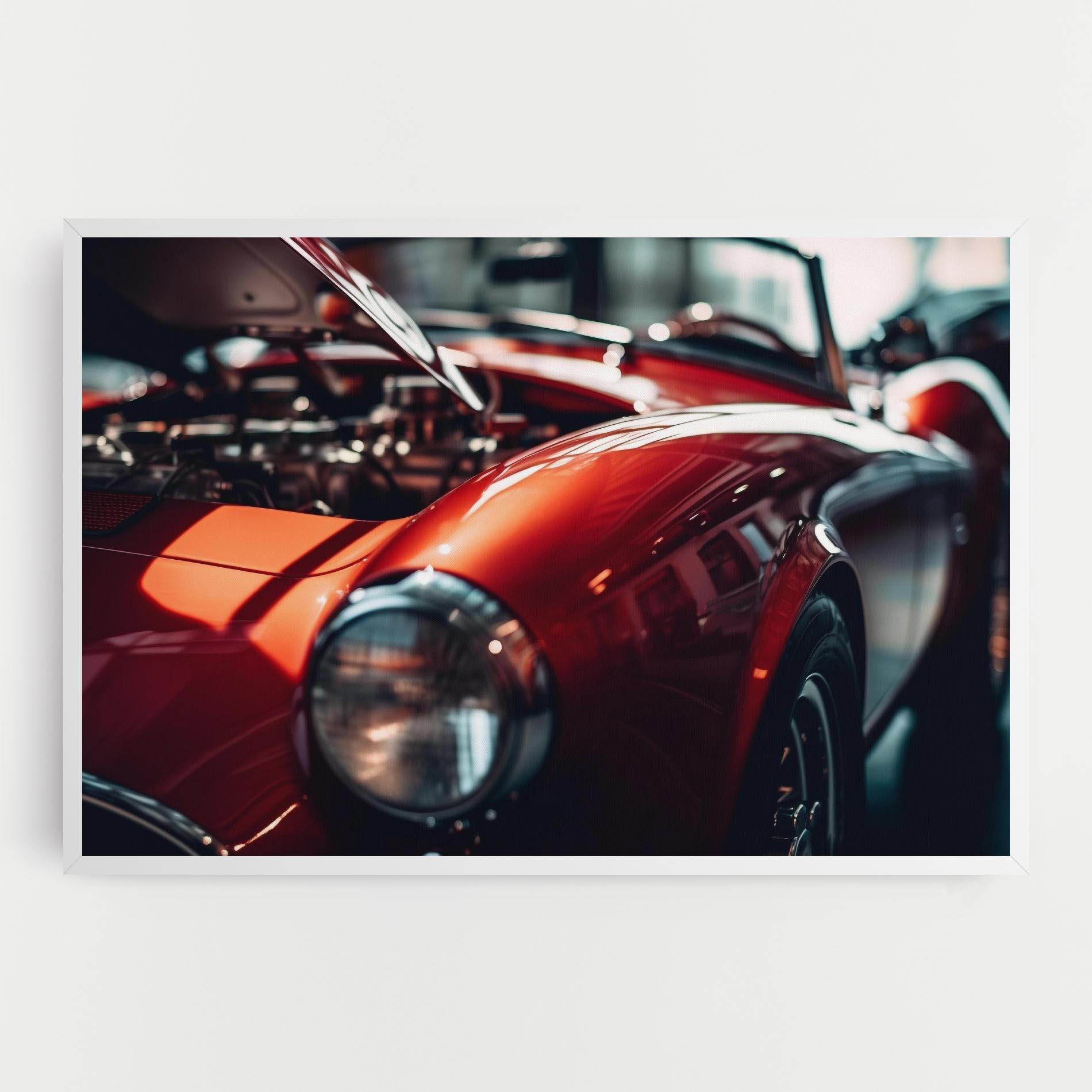 Картина на платно Old Vintage Red Car mockup 0