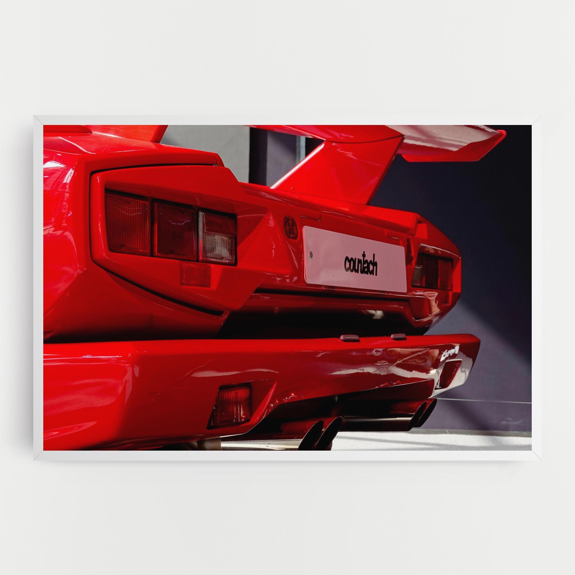 Картина на платно Red Rear Countach mockup 0