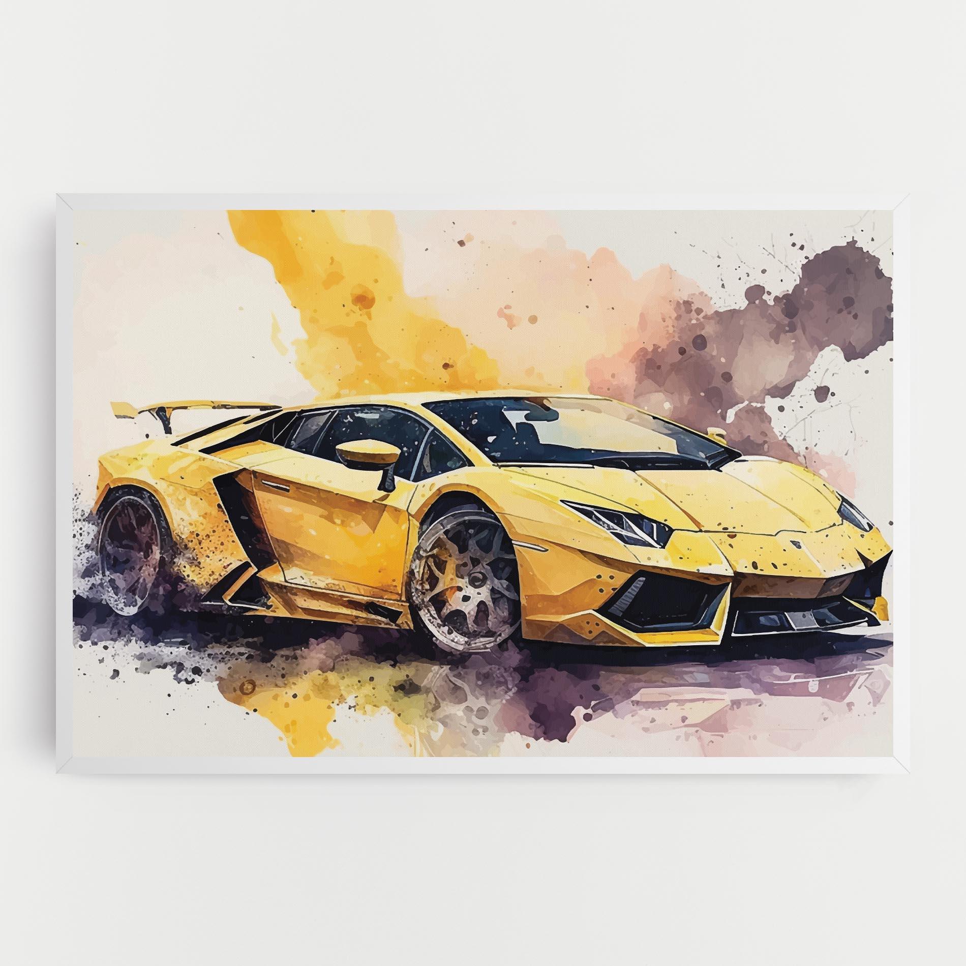 Картина на платно Watercolor Sport Car mockup 0