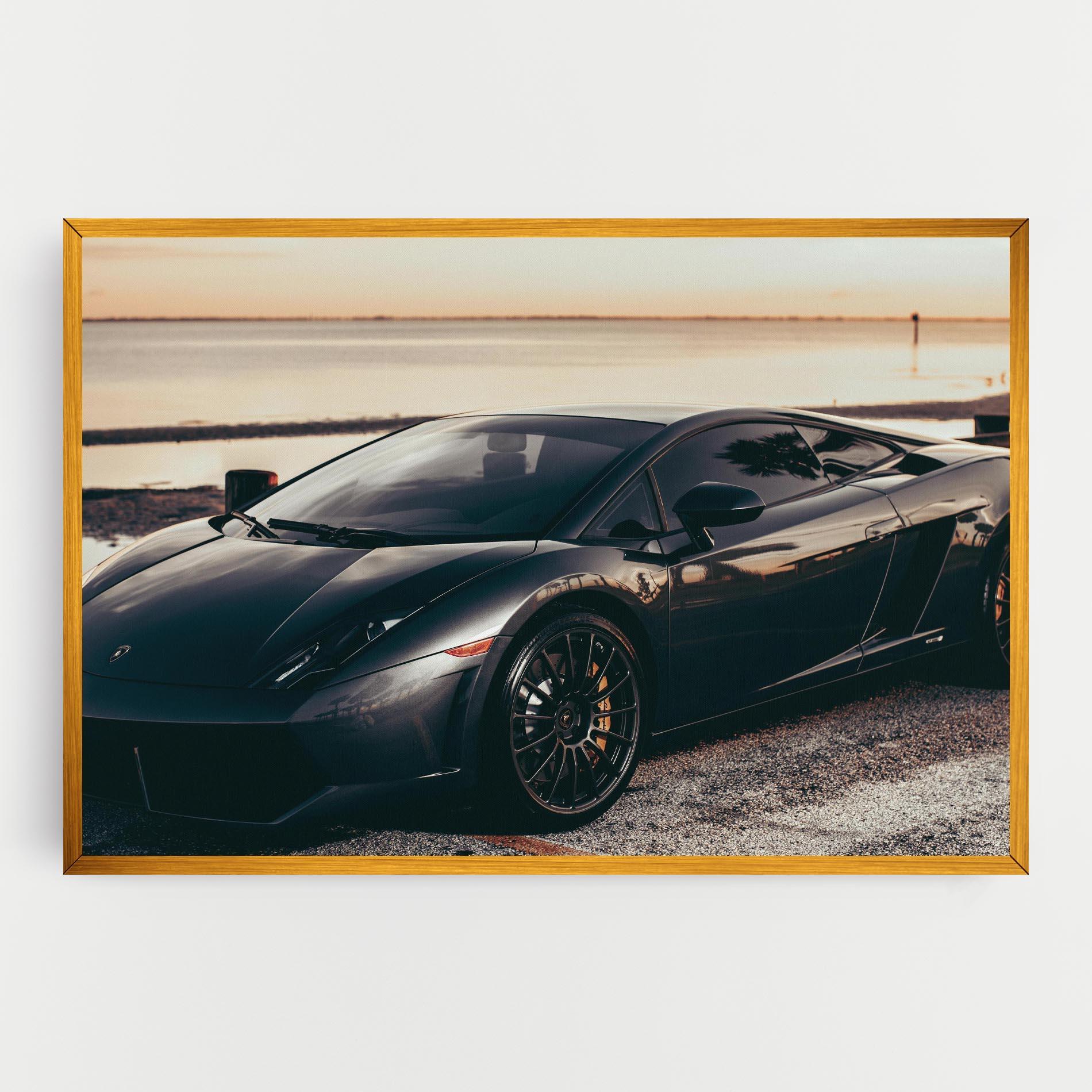 Картина на платно Black Lambo Sea mockup 0