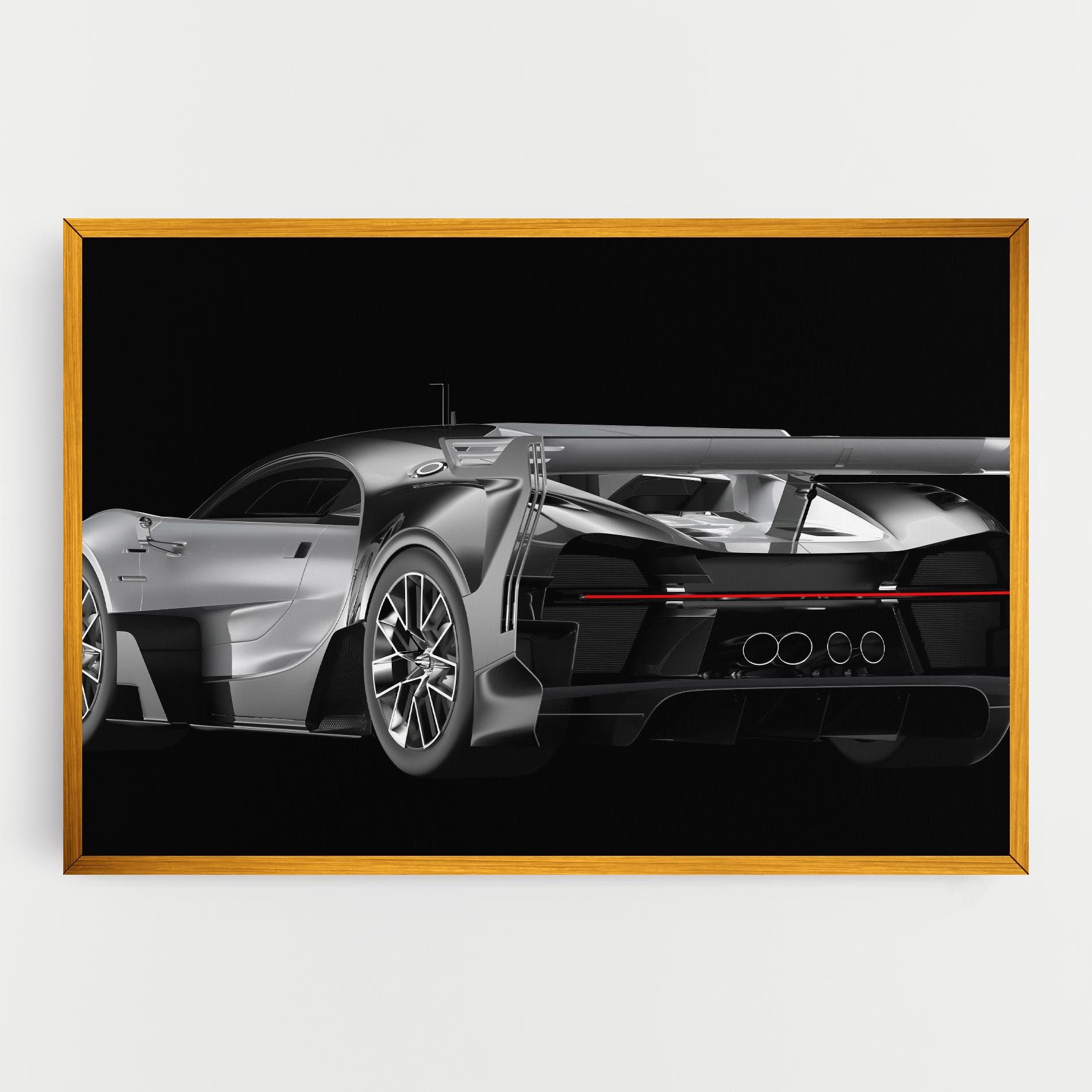 Black Rear Hypercar mockup 0