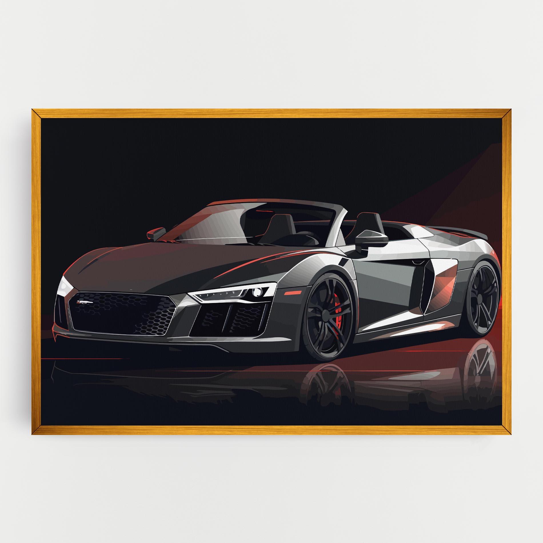 Картина на платно Cool Grey Car mockup 0