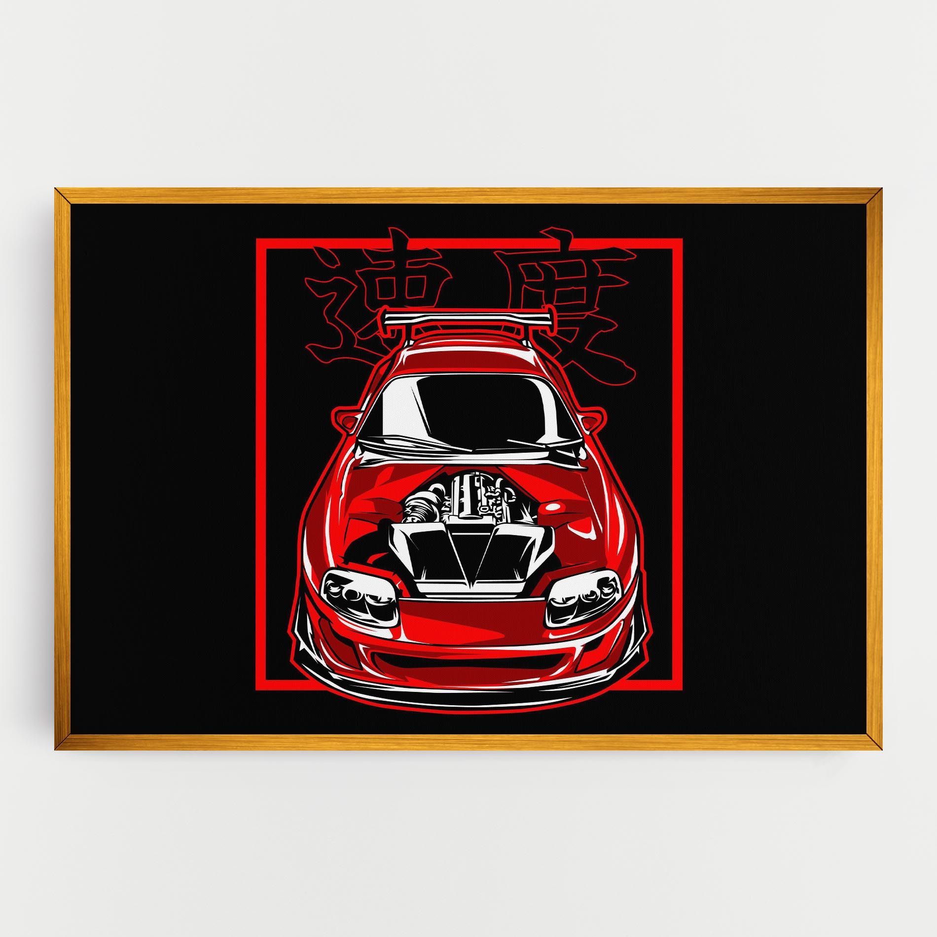 Japanese Red Car mockup 0
