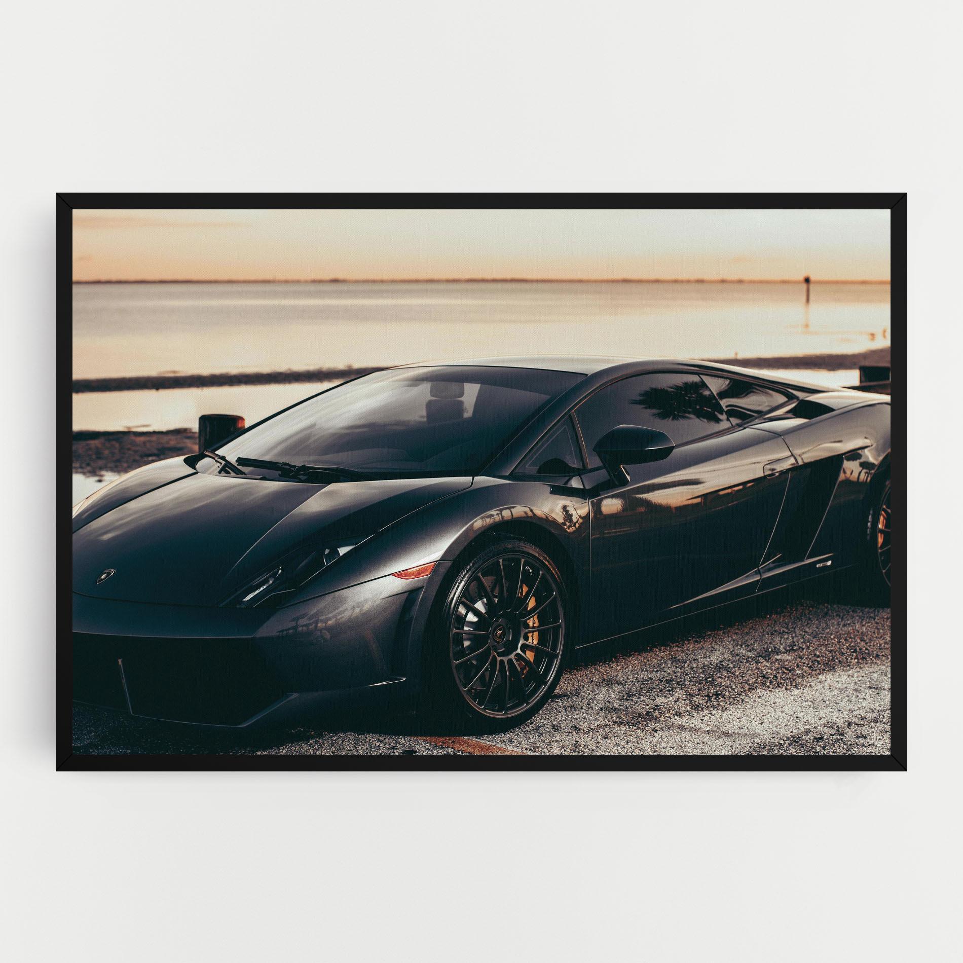Картина на платно Black Lambo Sea mockup 0