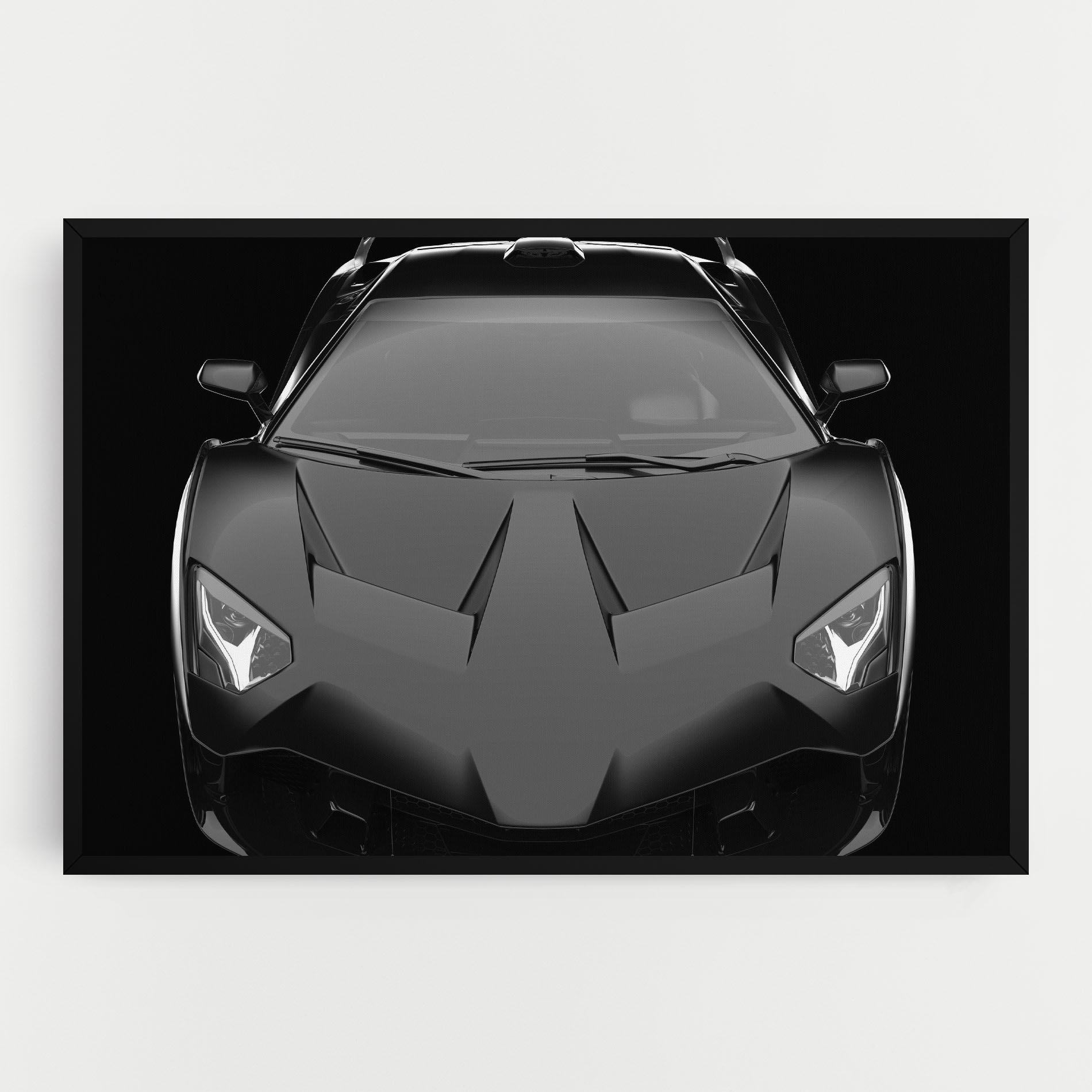 Картина на платно Black Matte Lambo mockup 0