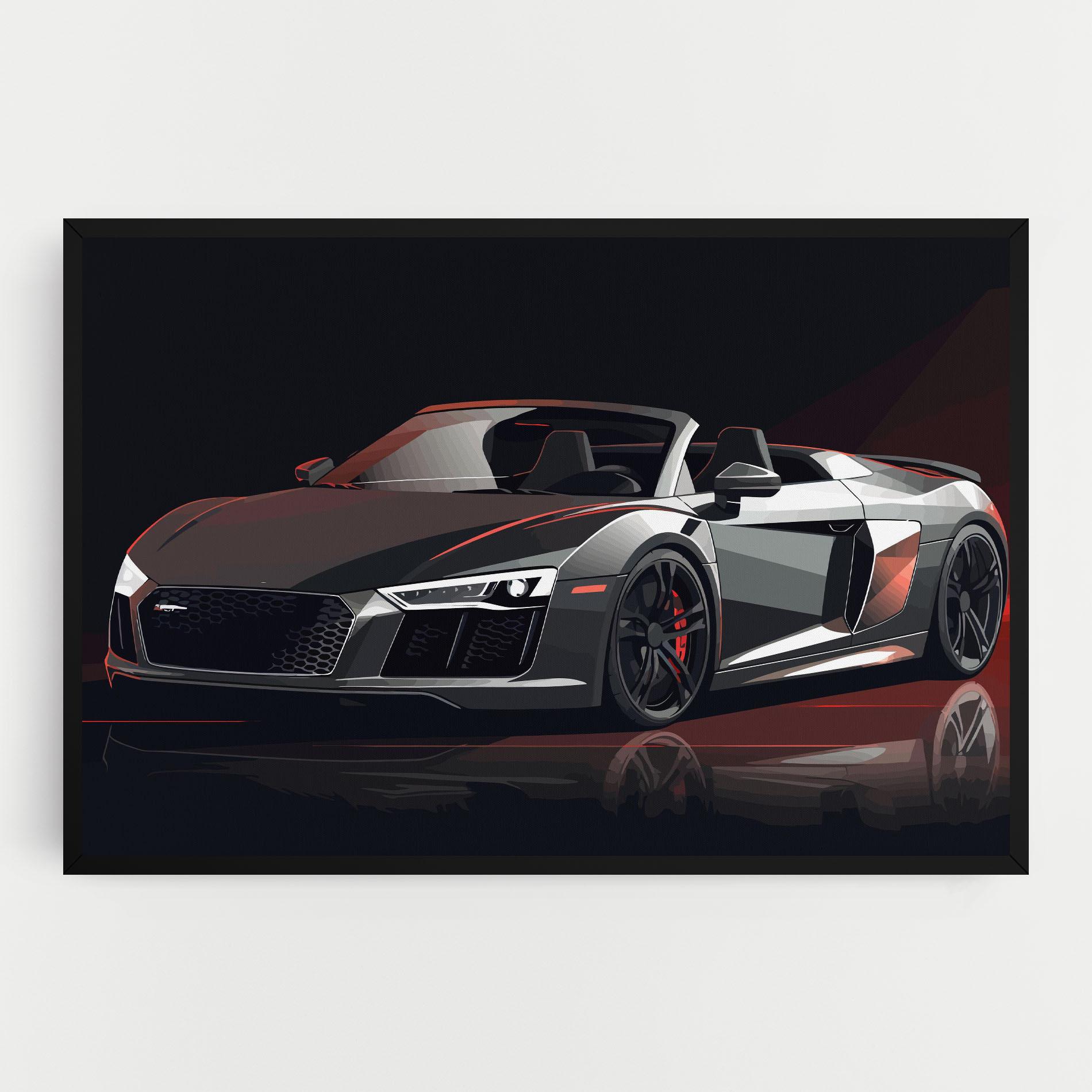 Картина на платно Cool Grey Car mockup 0