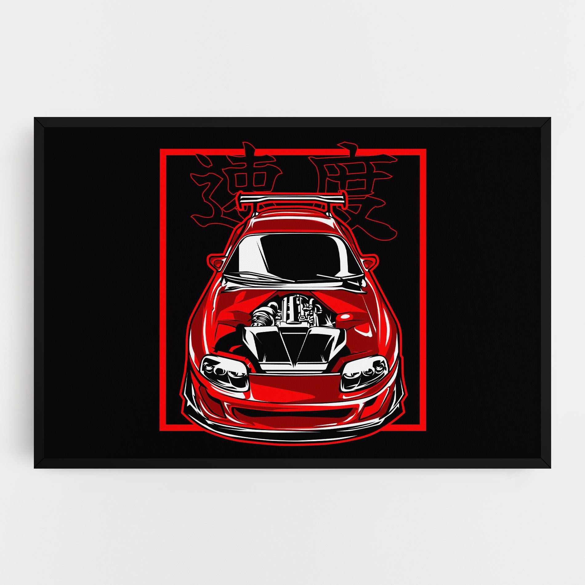 Japanese Red Car mockup 0