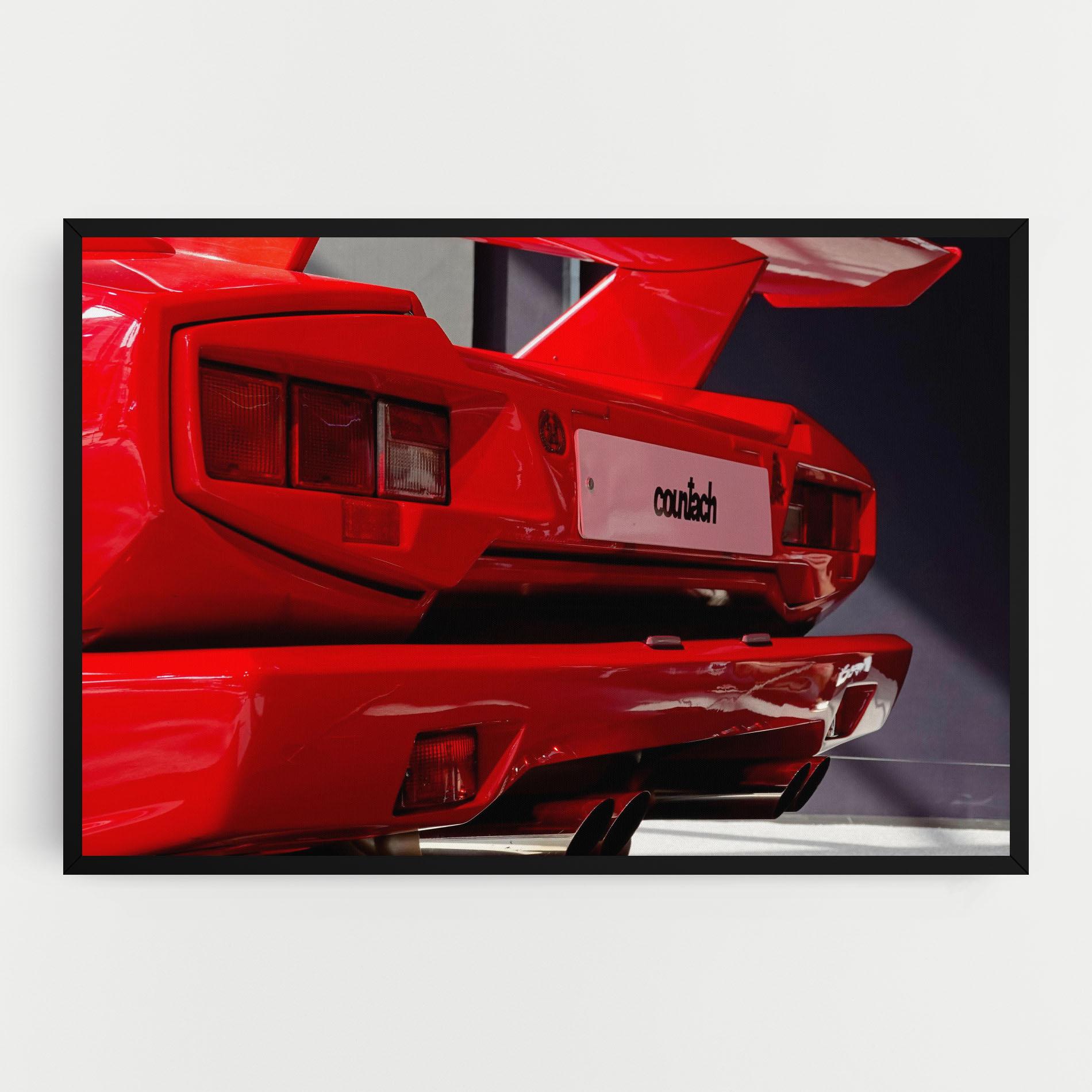 Картина на платно Red Rear Countach mockup 0