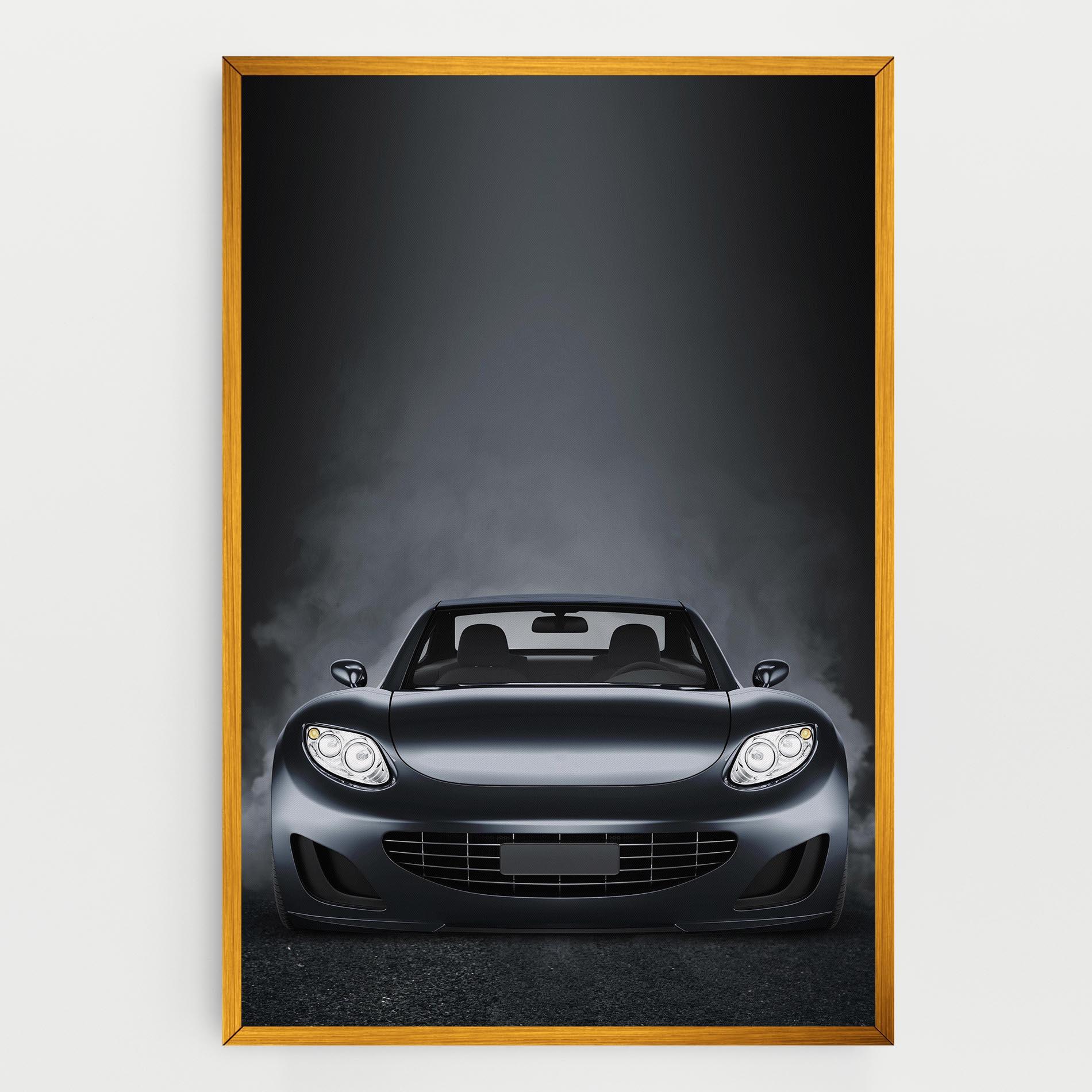 Картина на платно Black Front Car mockup 0