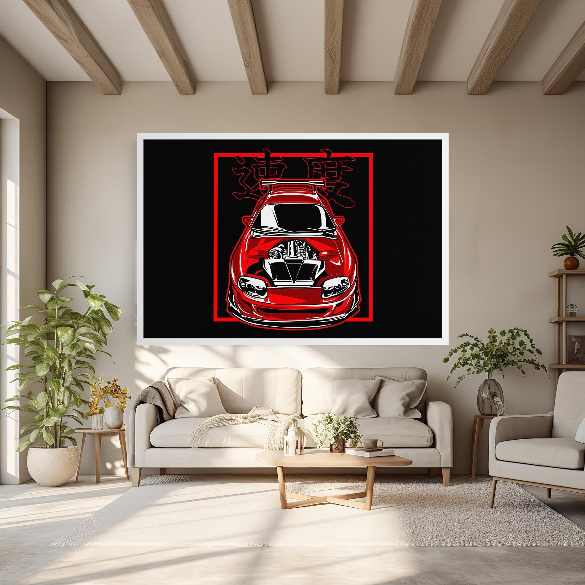 Japanese Red Car mockup 6