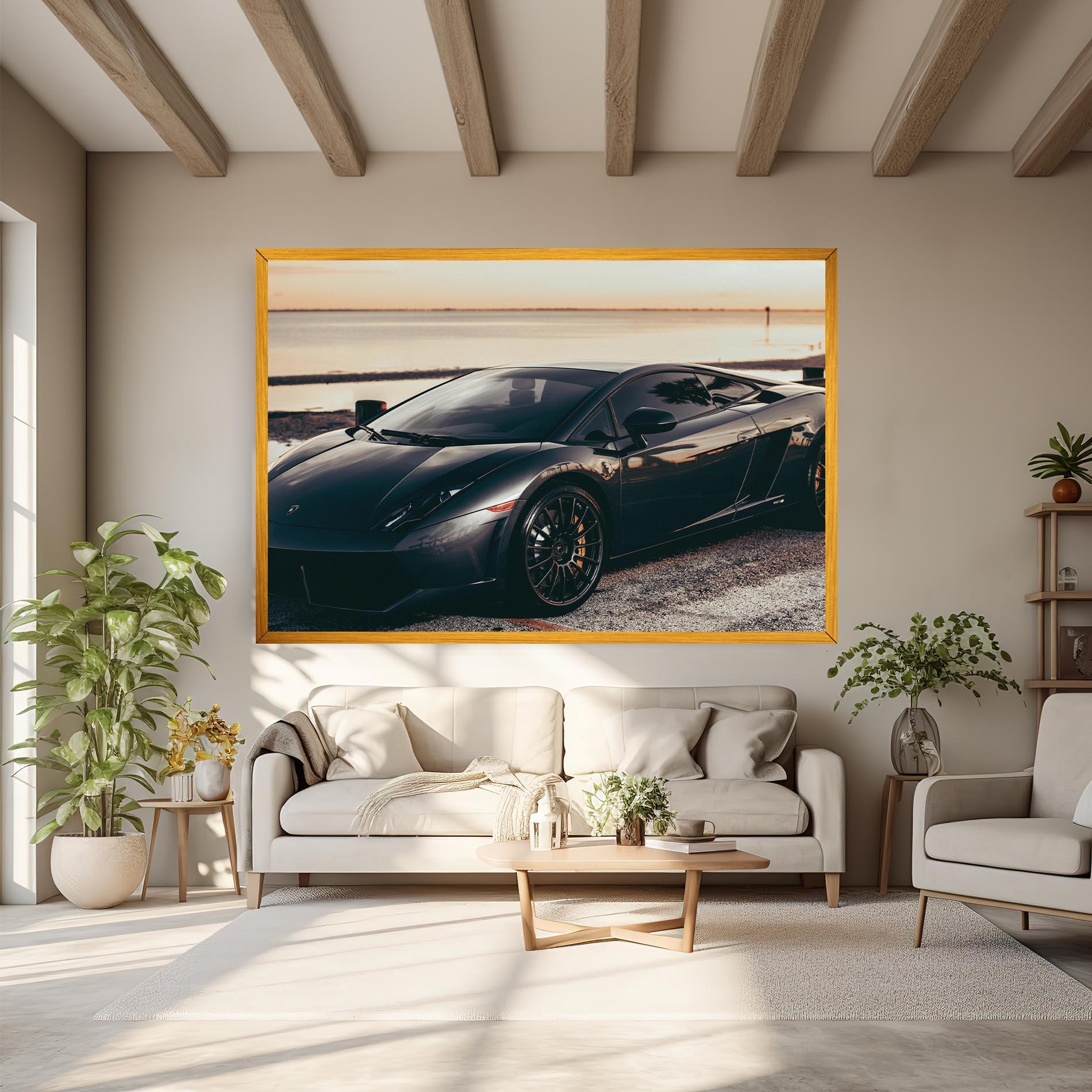 Картина на платно Black Lambo Sea mockup 6