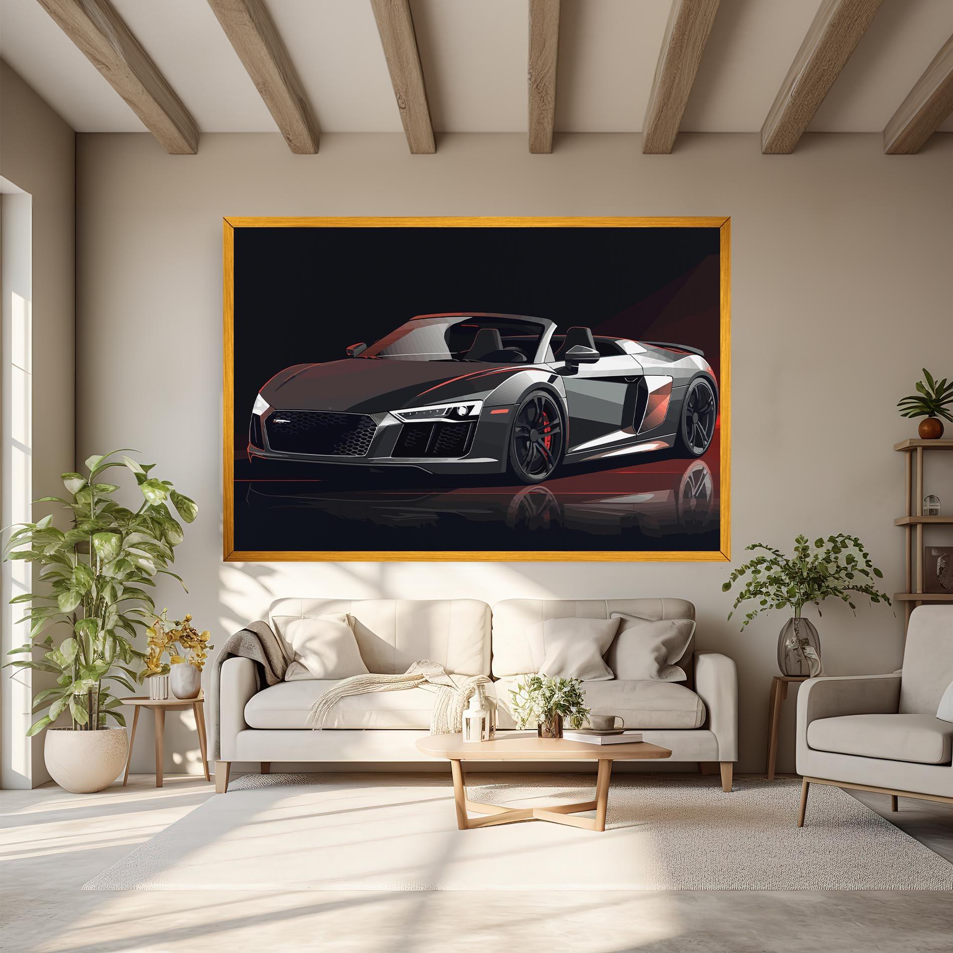 Картина на платно Cool Grey Car mockup 6