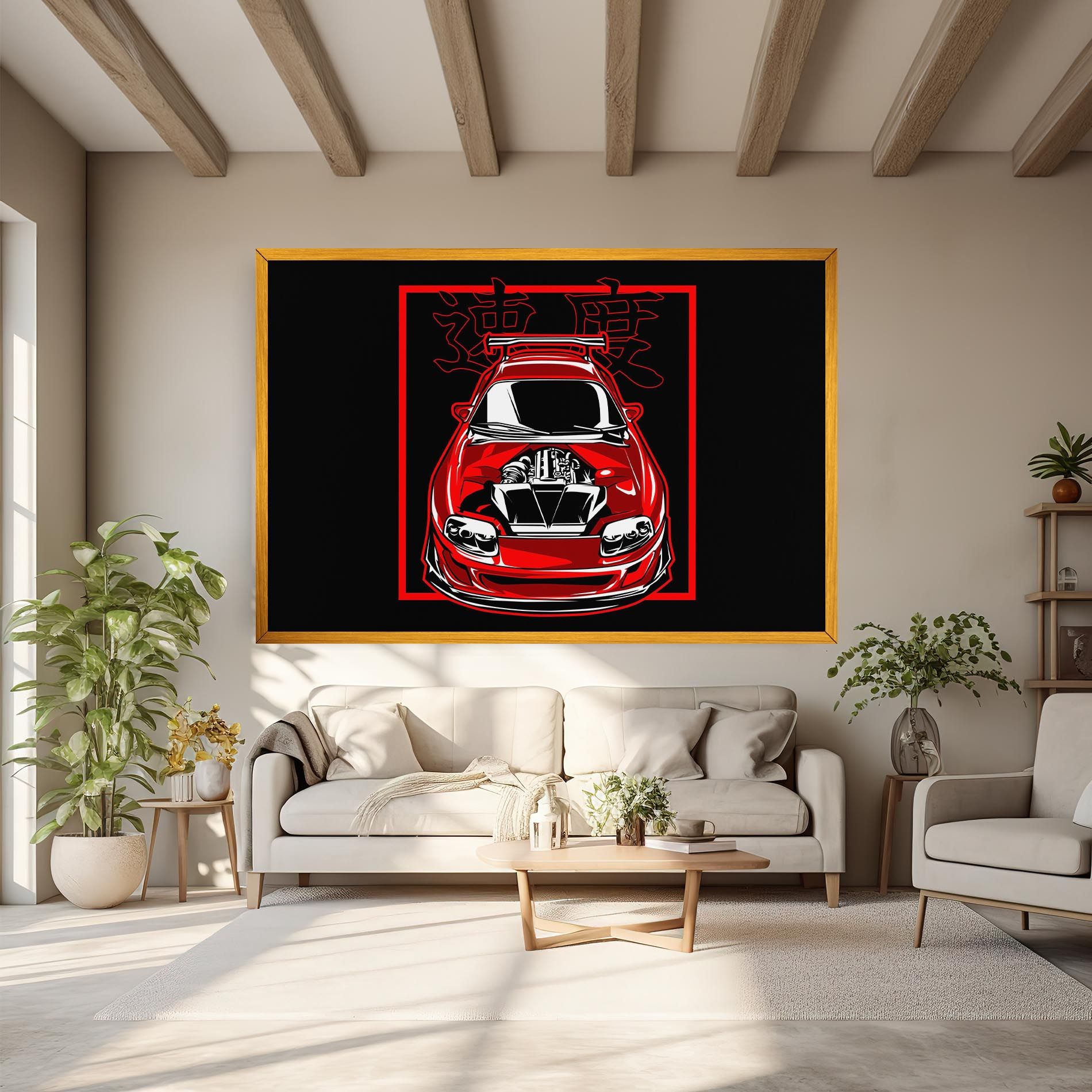 Japanese Red Car mockup 6